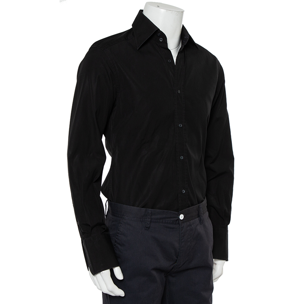 

Gucci Black Cotton Button Front Shirt
