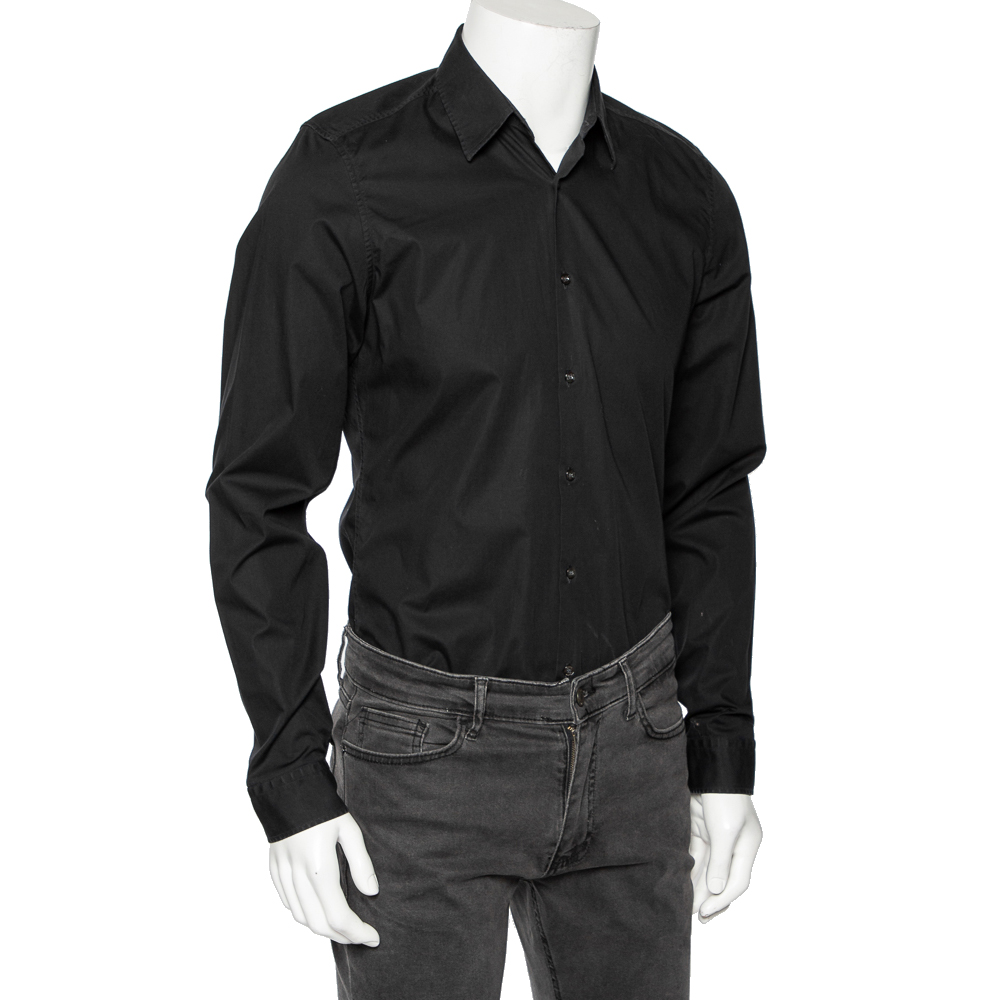 

Gucci Black Cotton Button Front Slim Fit Shirt