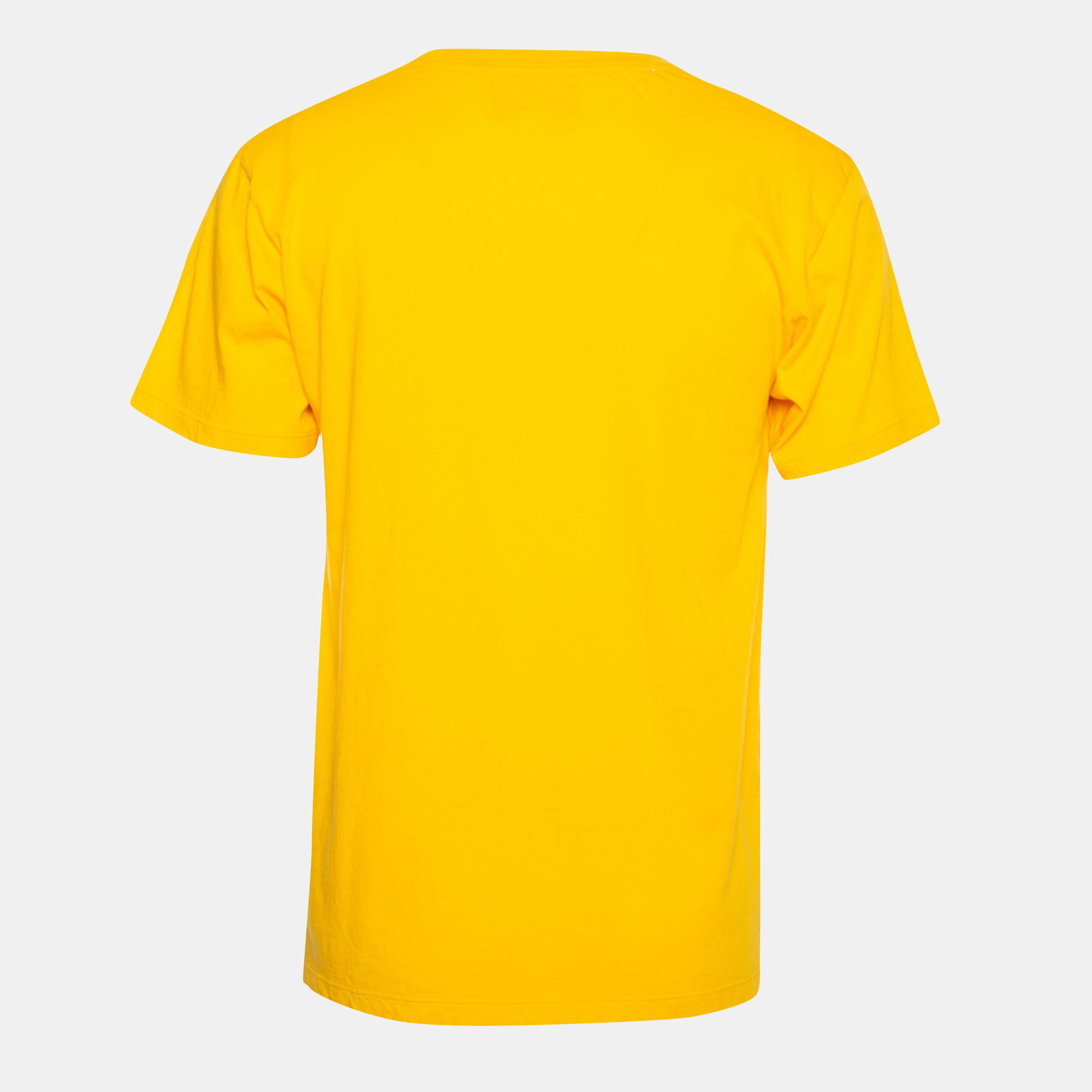 

Gucci Yellow Snake Logo Printed Cotton Short Sleeve T-Shirt