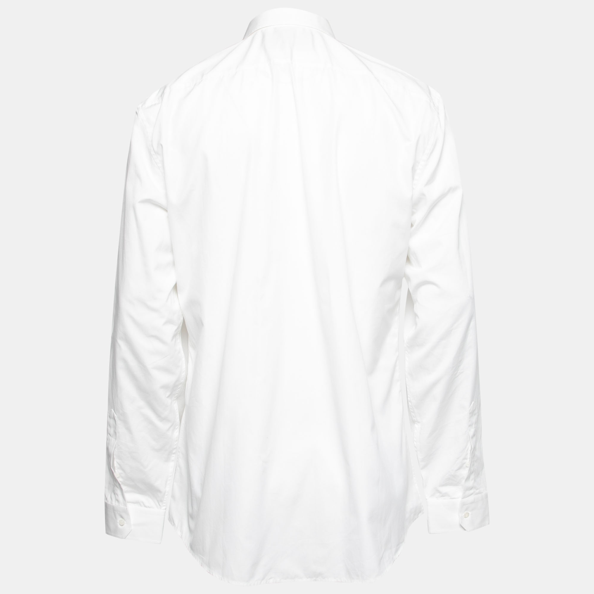 

Gucci White Cotton Button Front Long Sleeve Shirt