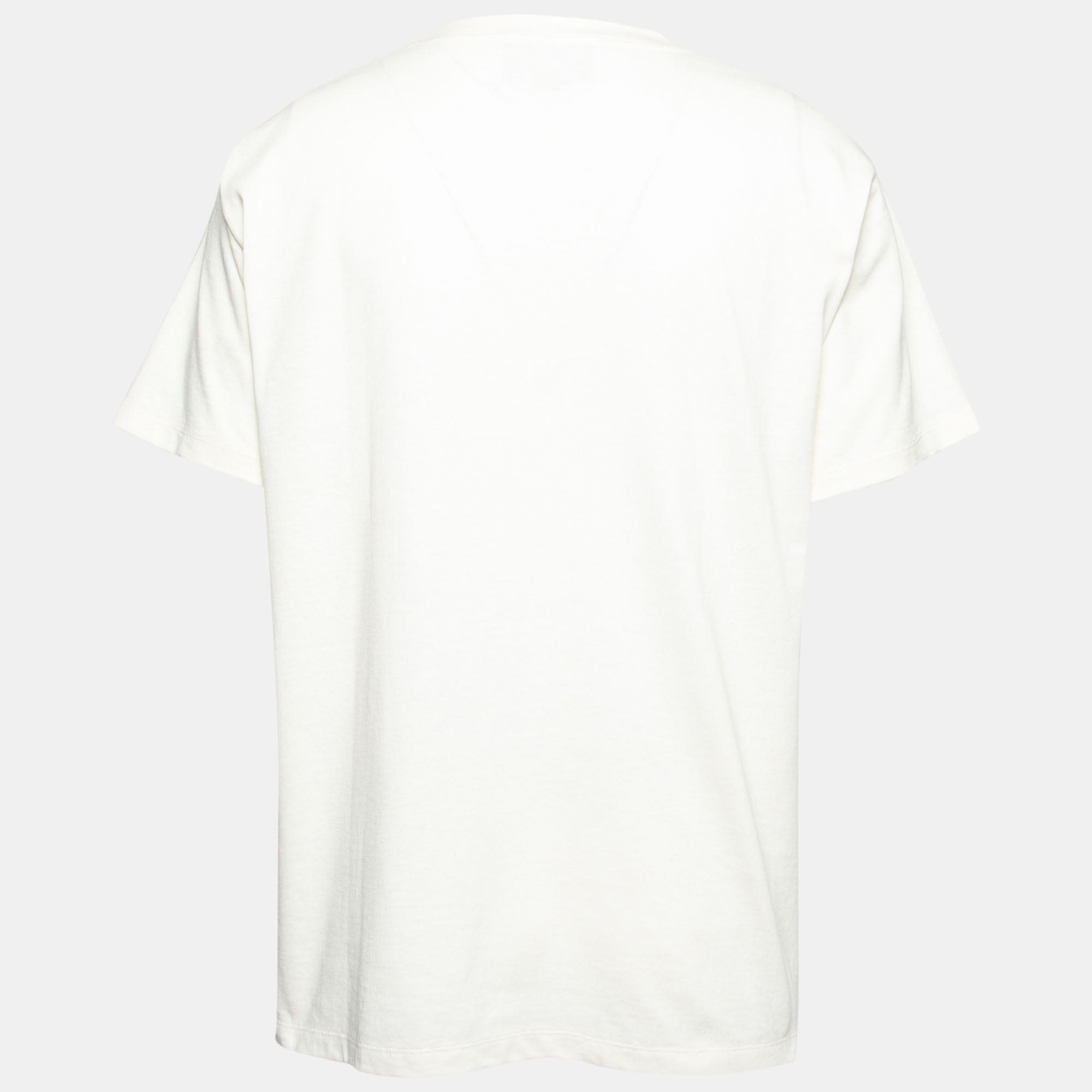 

Gucci x The North Face Cream Logo Printed Cotton Oversized T-Shirt