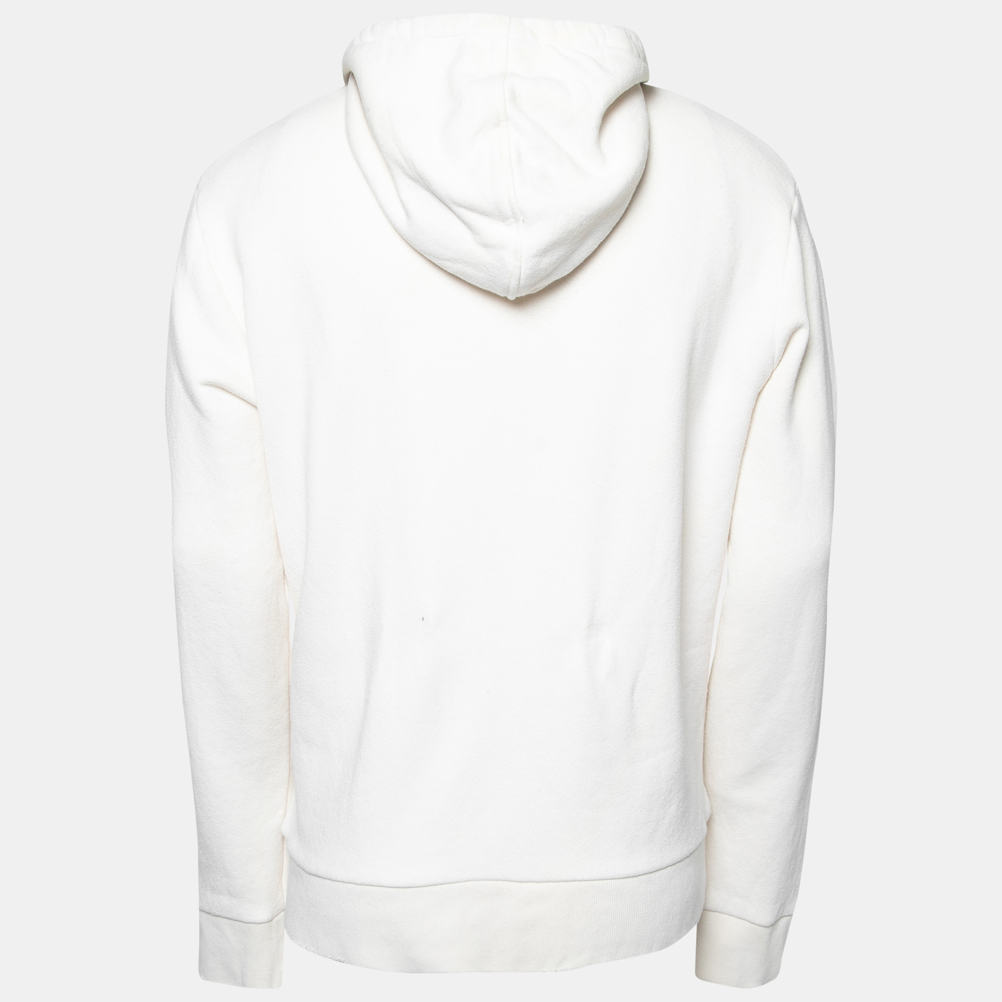 

Gucci Off White Logo Printed Cotton Hoodie