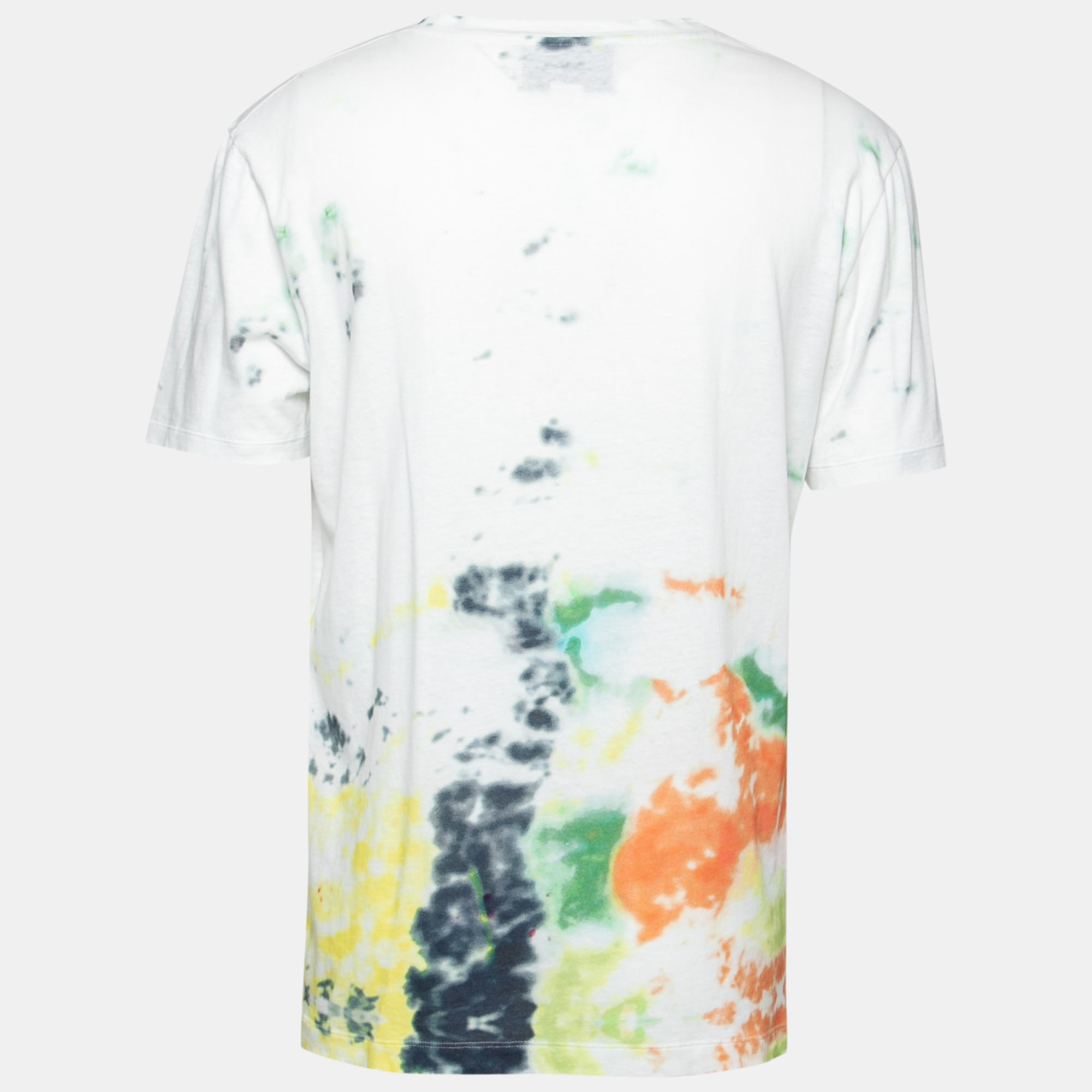 

Gucci White Logo Print Cotton Tie Dye T-Shirt