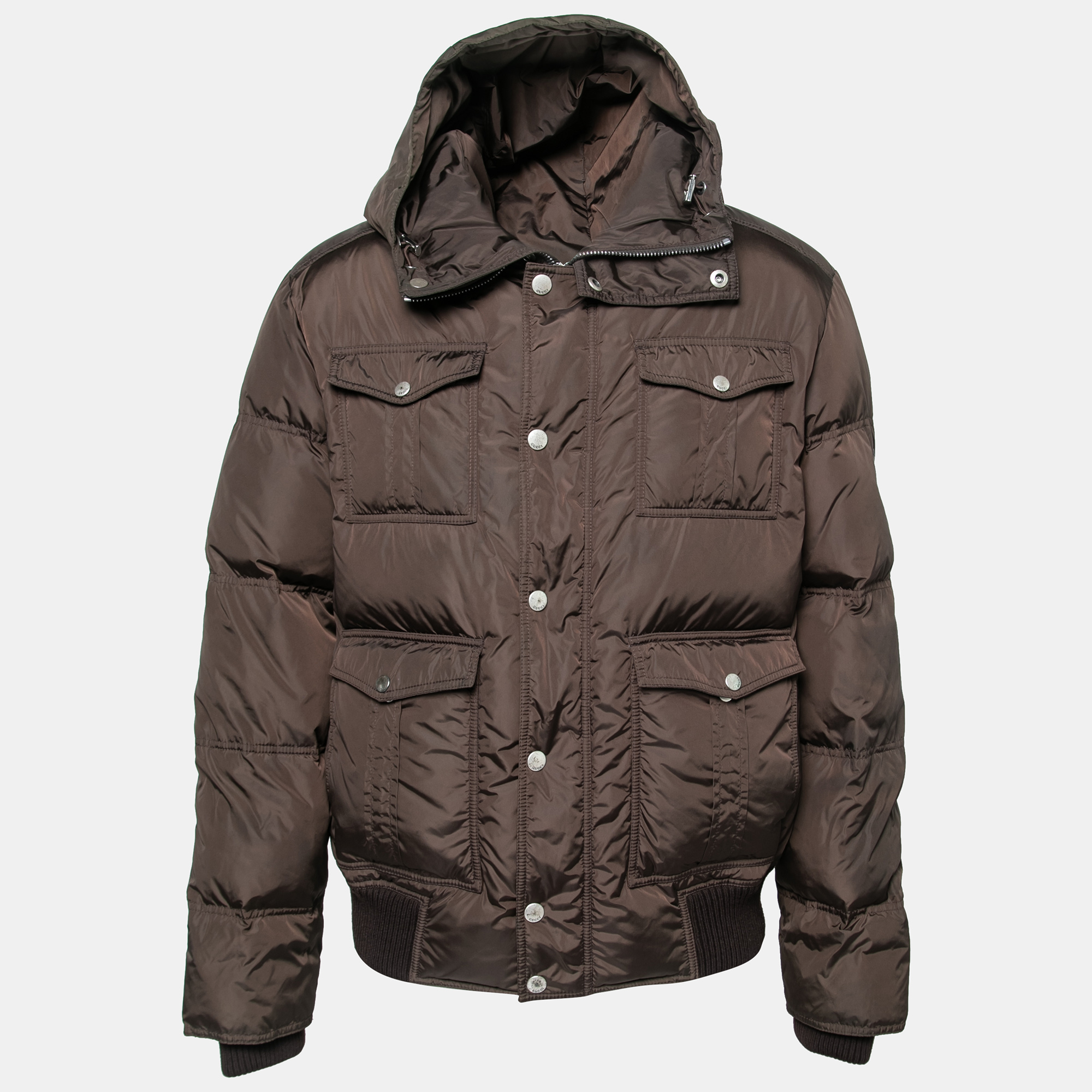 

Gucci Brown Synthetic Puffer Long Sleeve Jacket