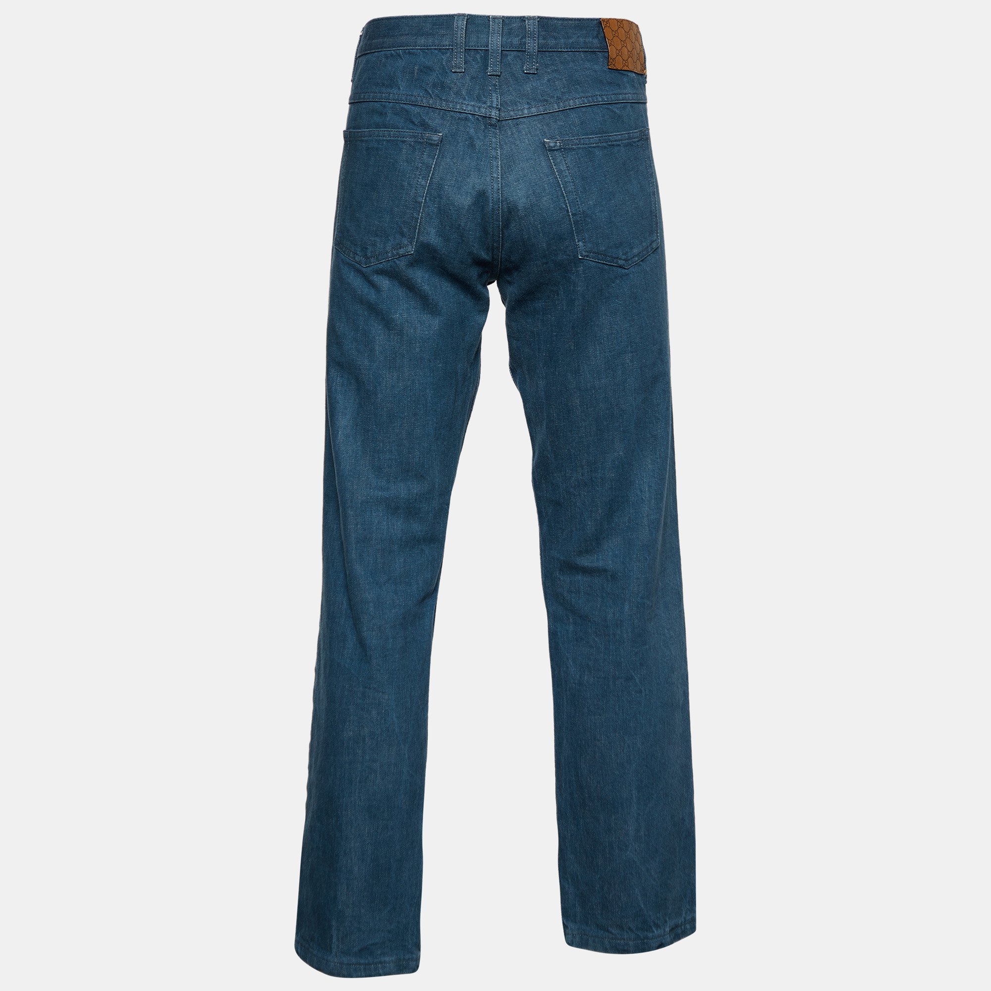 

Gucci Navy Blue Denim Regular Fit Jeans