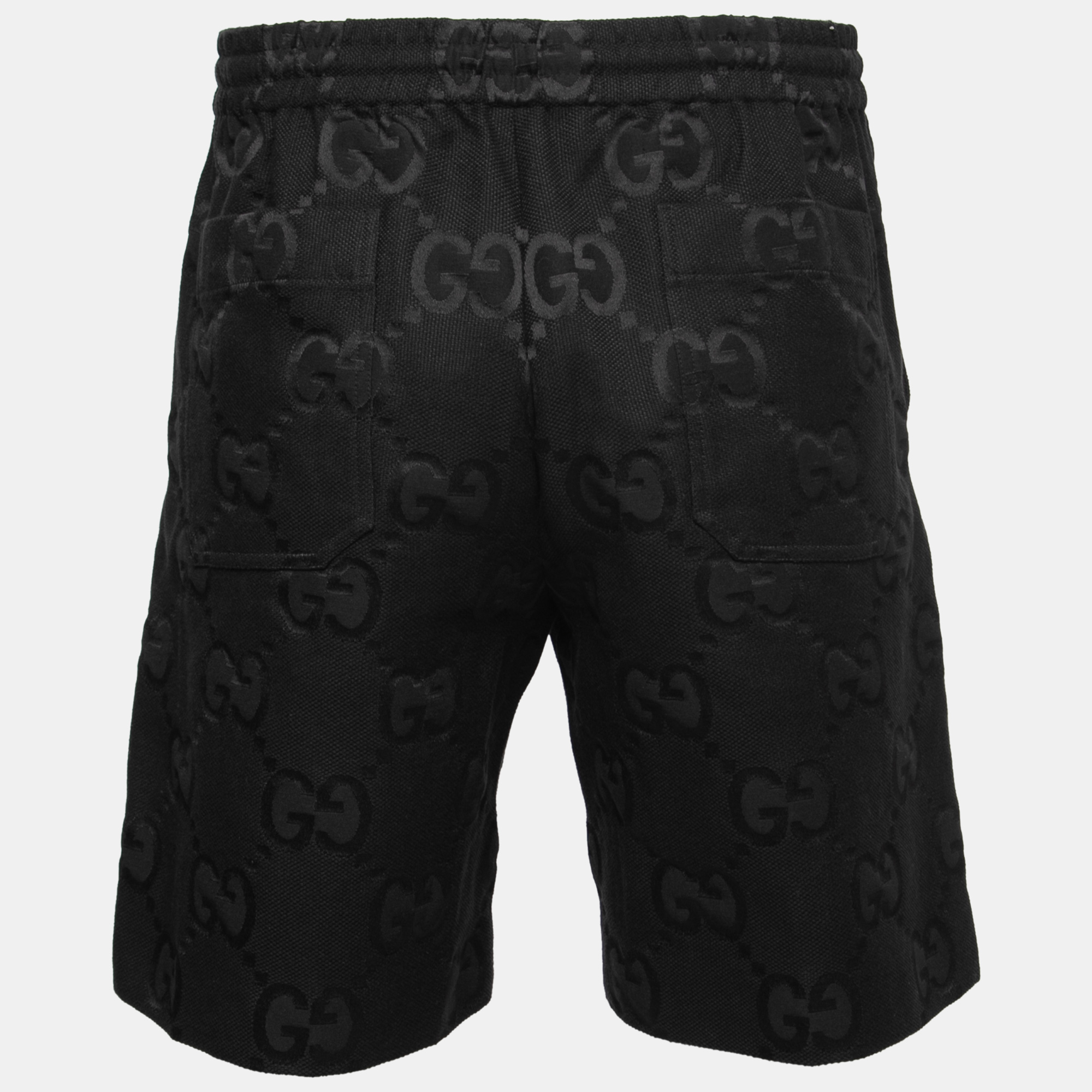 

Gucci Black GG Jumbo Canvas Bermuda Shorts