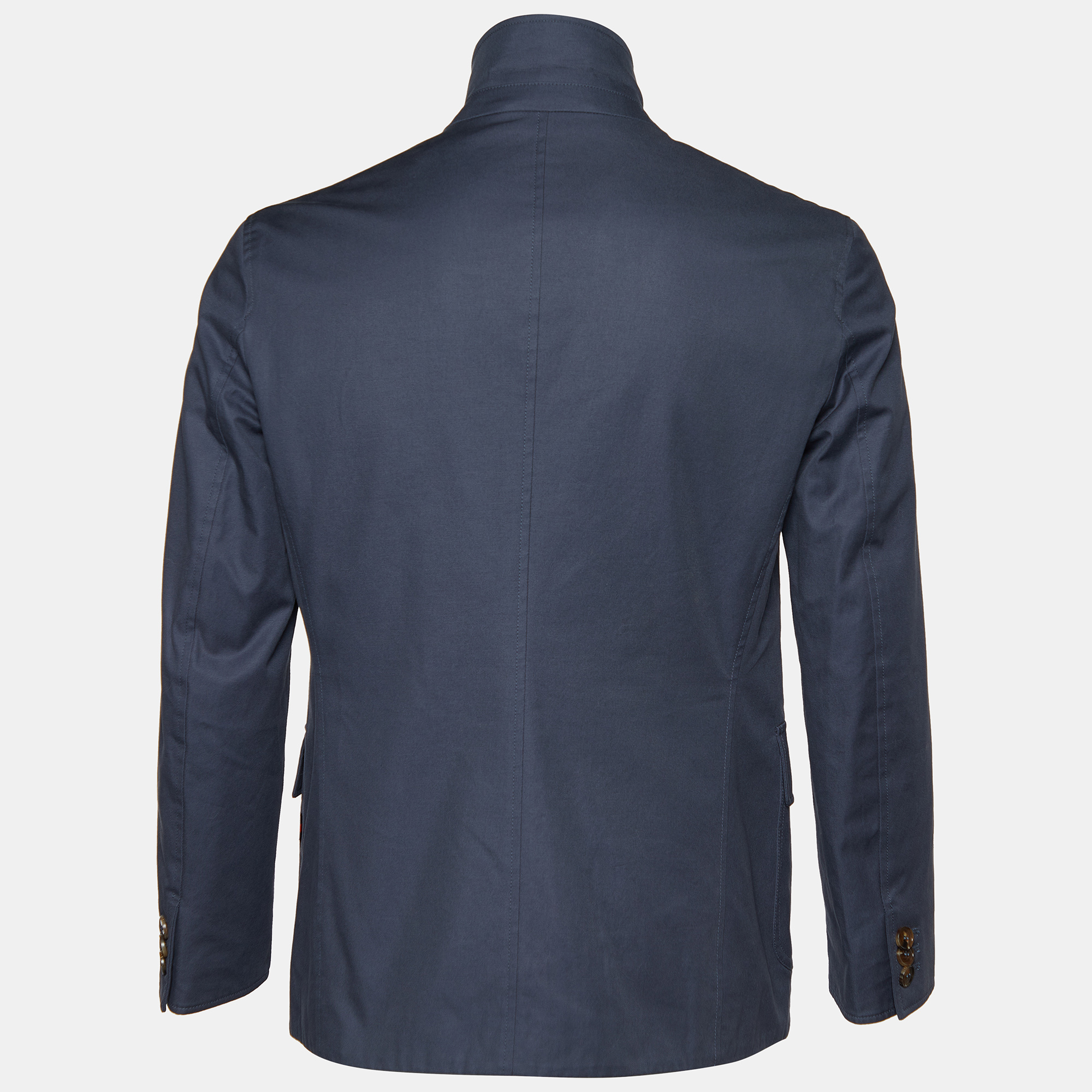 

Gucci Blue Cotton Zip Front Jacket