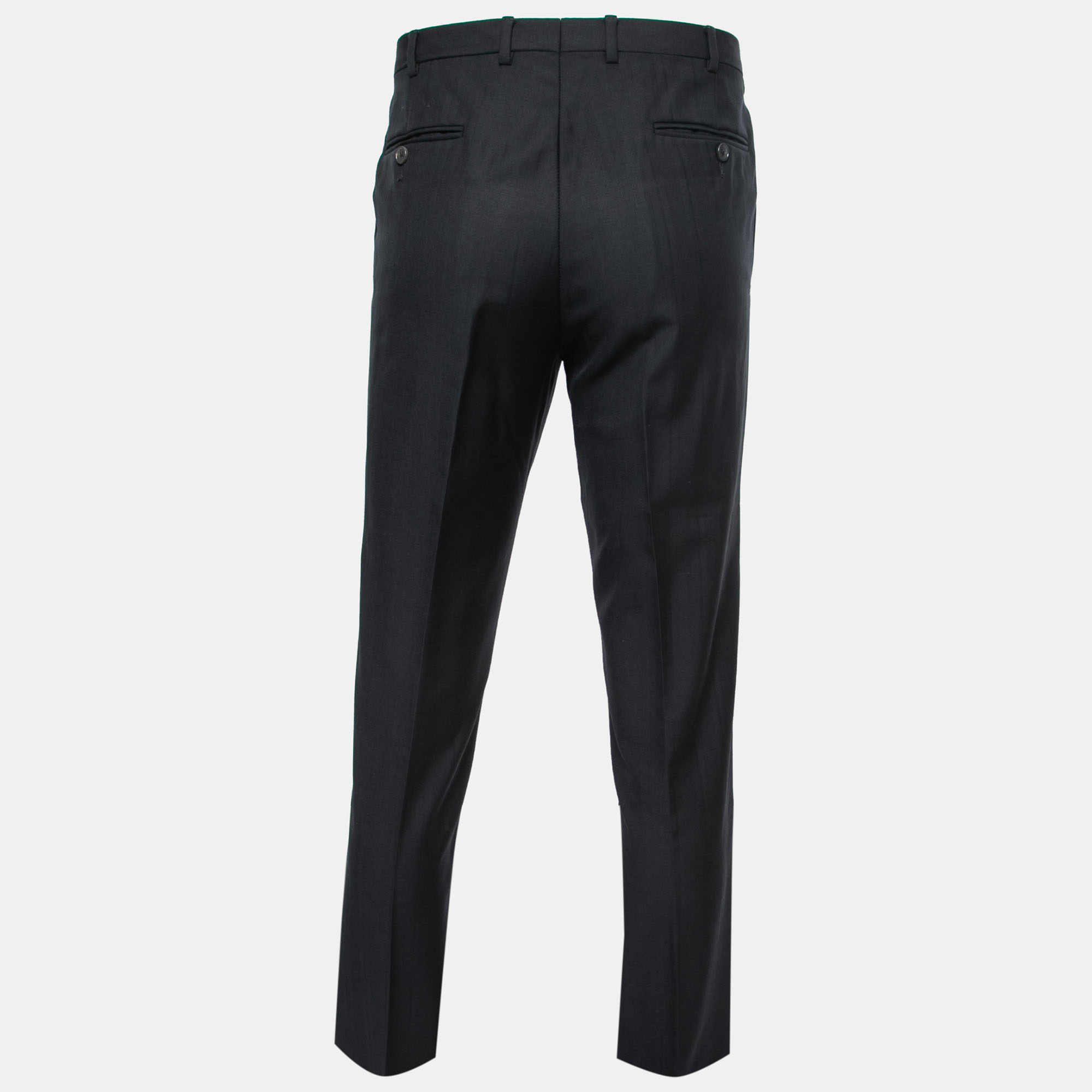 

Gucci Black Wool Crepe Trousers
