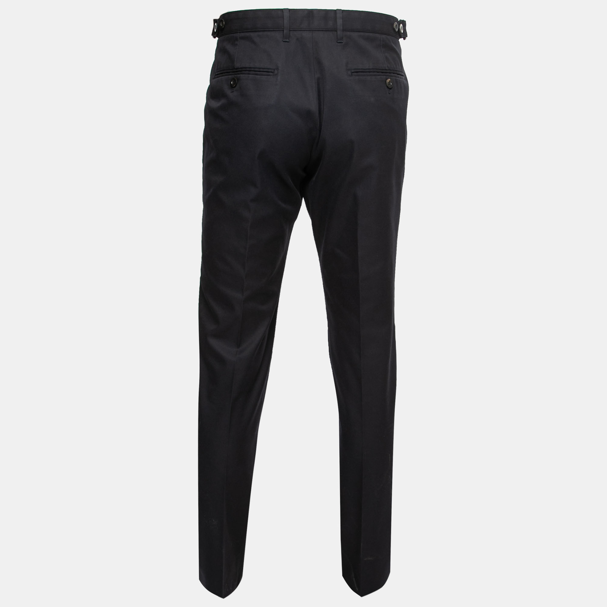 

Gucci Navy Blue Cotton Twill Skinny Fit Trousers