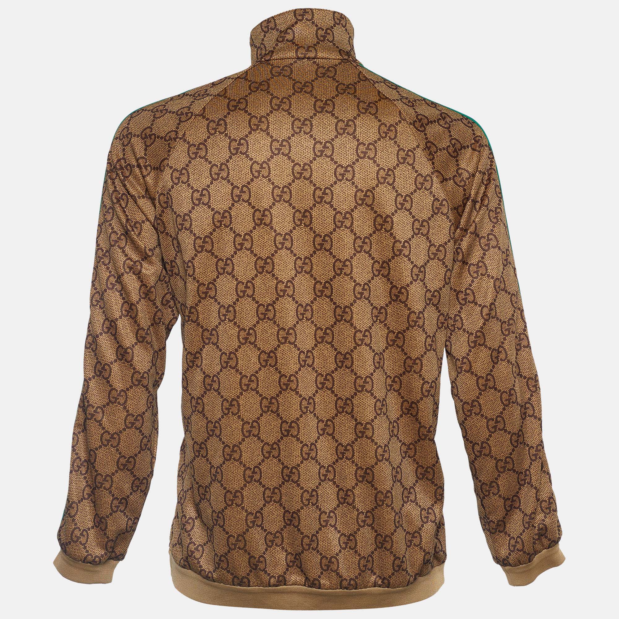 

Gucci Brown Technical Jersey Guccissima Logo Track Jacket