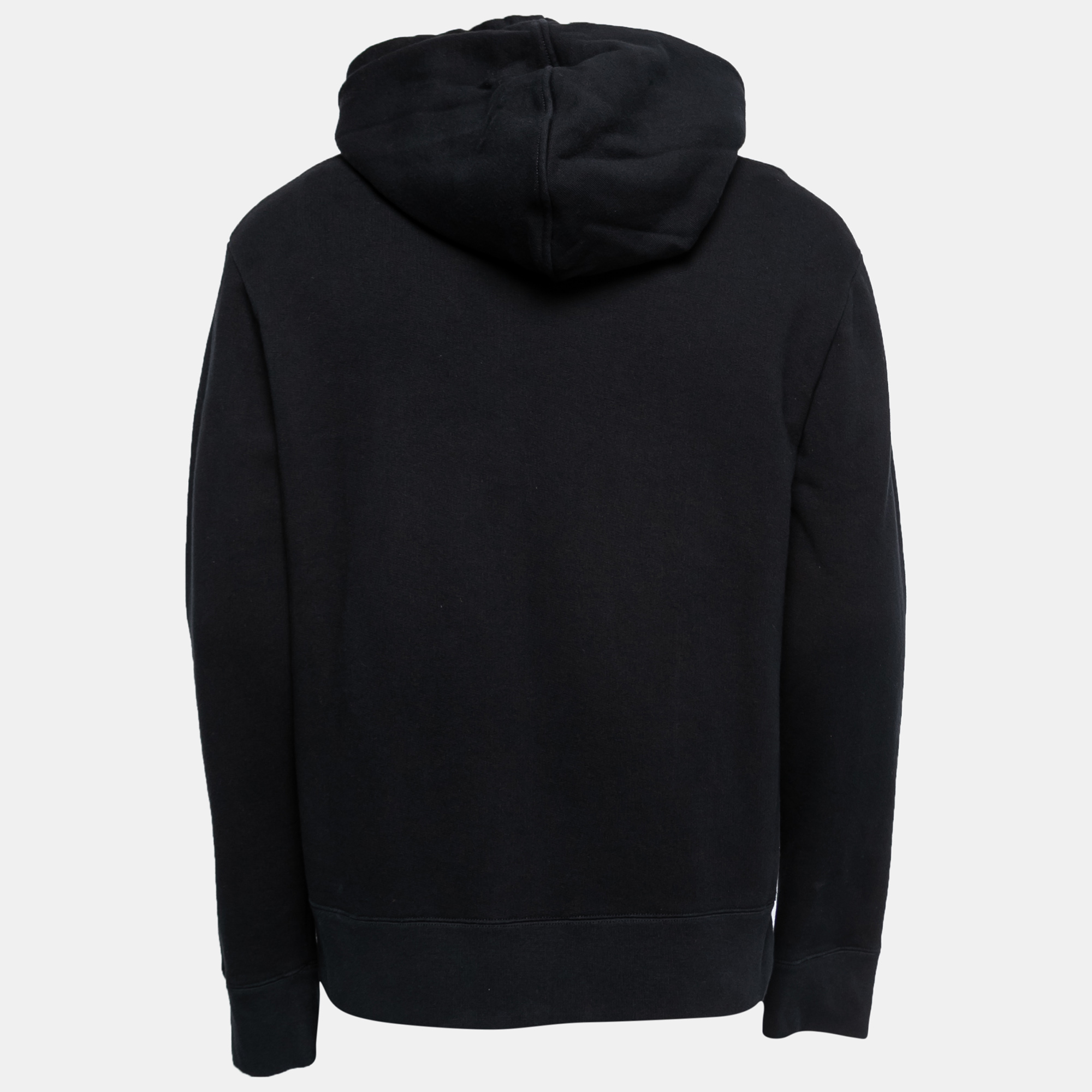 

Gucci Black Cotton Knit Blind for Love Tiger Patch Hoodie