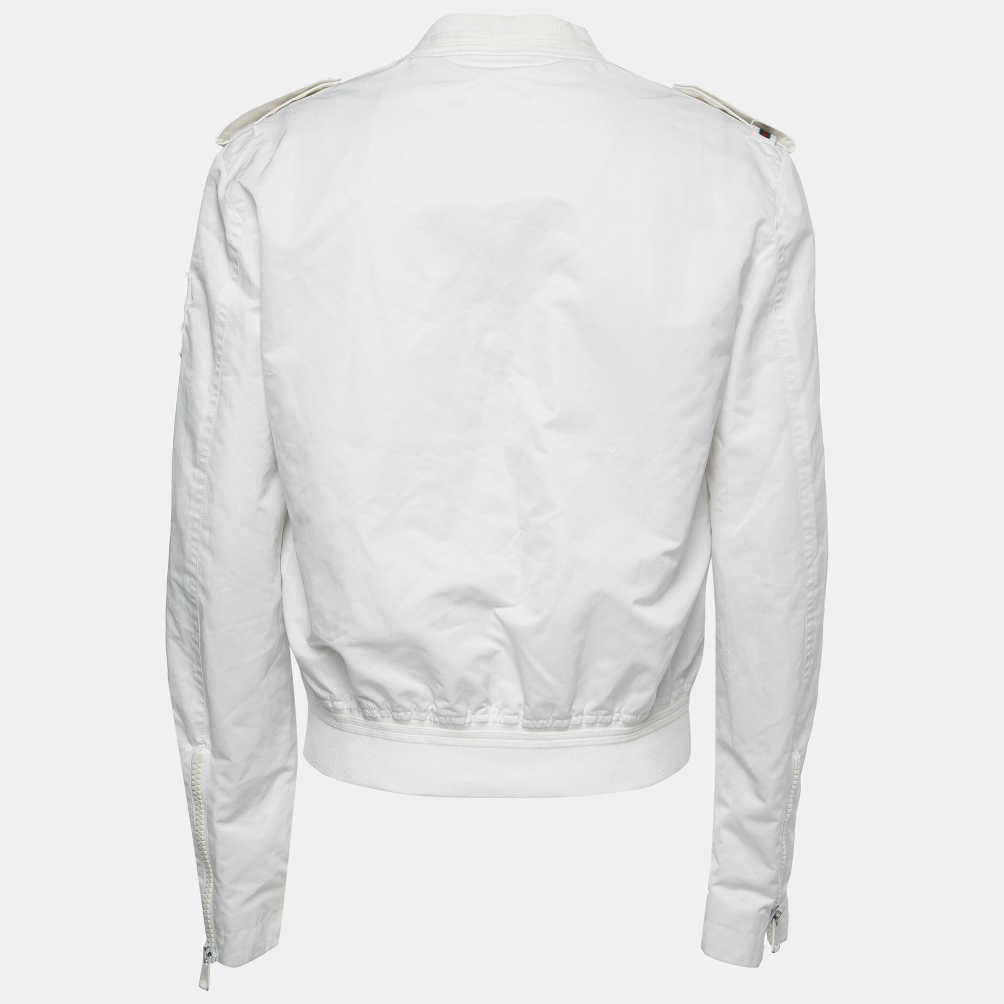 

Gucci White Synthetic Zip-Up Jacket
