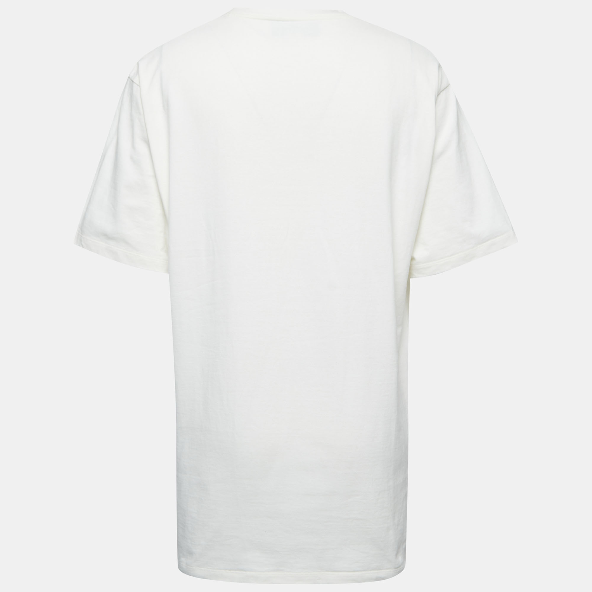 

Gucci Off-White Logo Blade Print Cotton Oversized T-Shirt