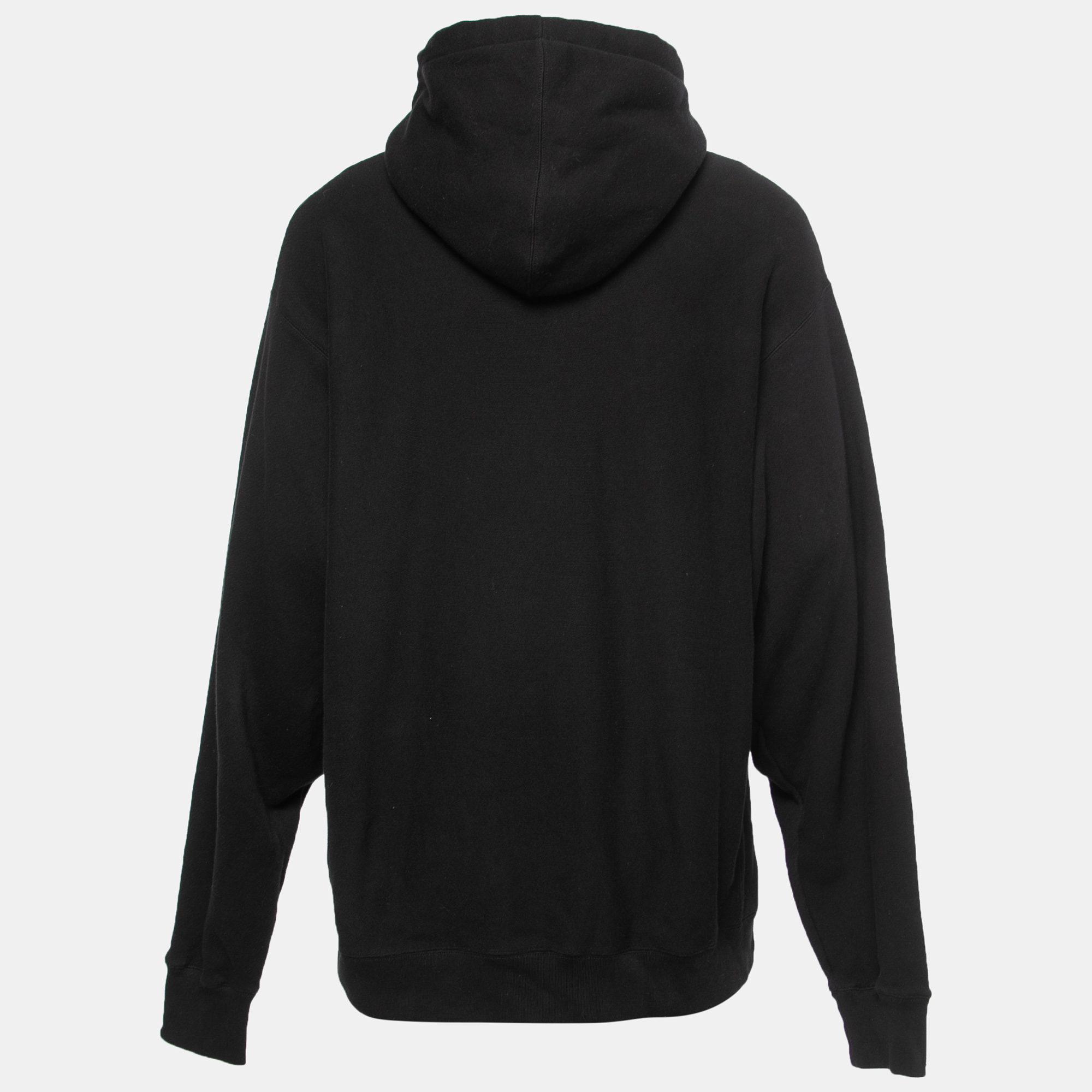 

Gucci Black Cotton Tennis Logo Embroidered Oversized Hoodie