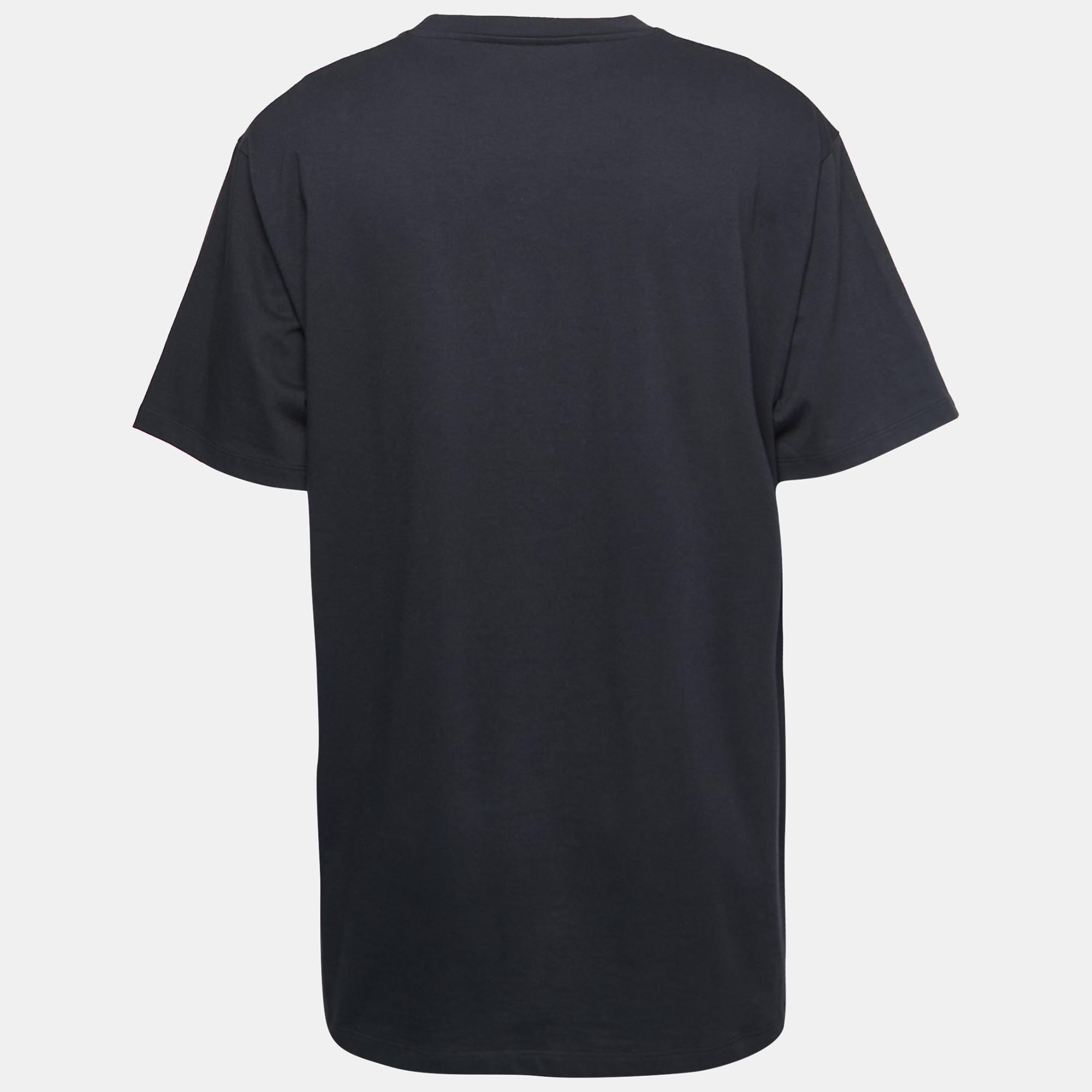 

Gucci Black Gucci Band Print Cotton Embroidered T-Shirt