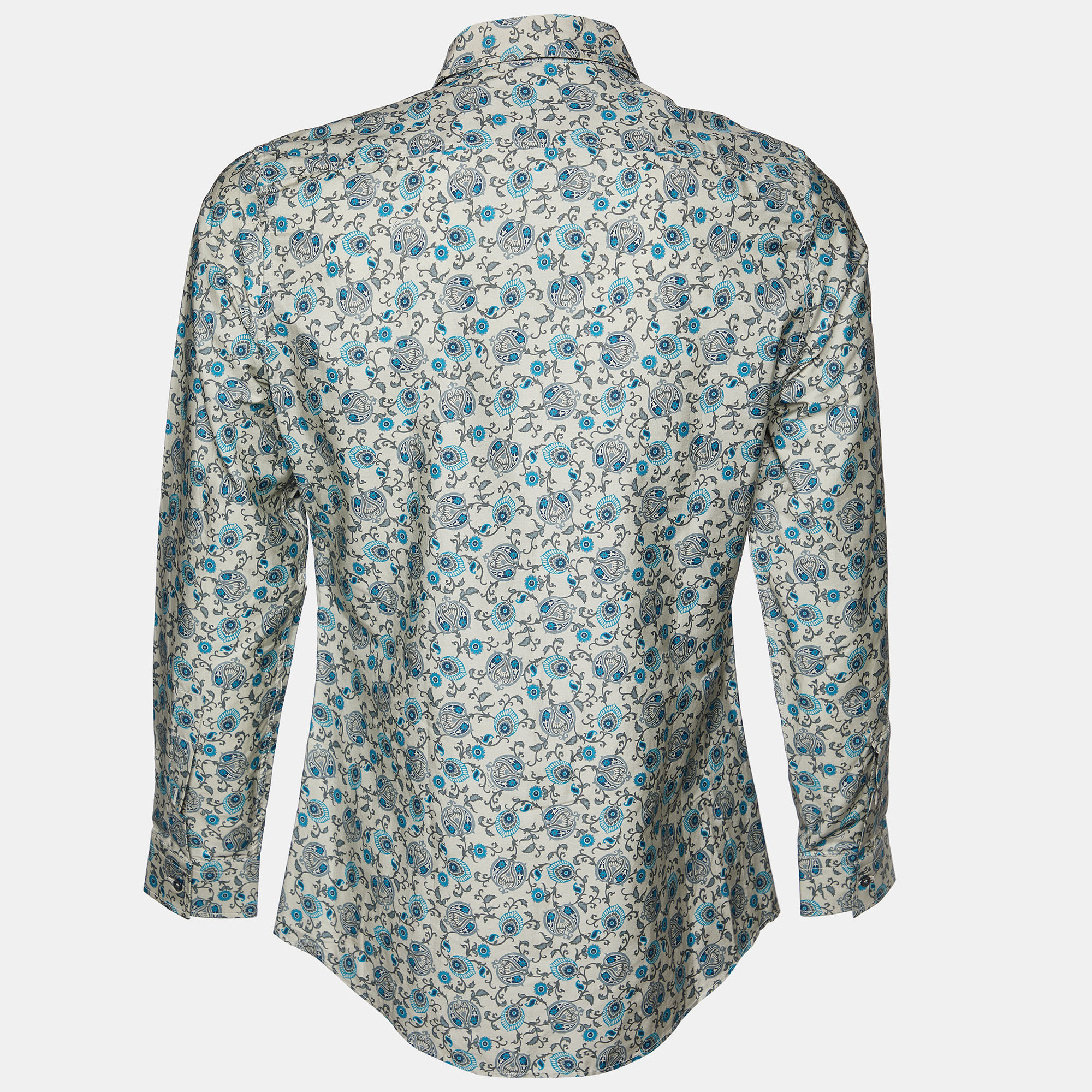 

Gucci Beige Floral Printed Cotton Slim Fit Shirt