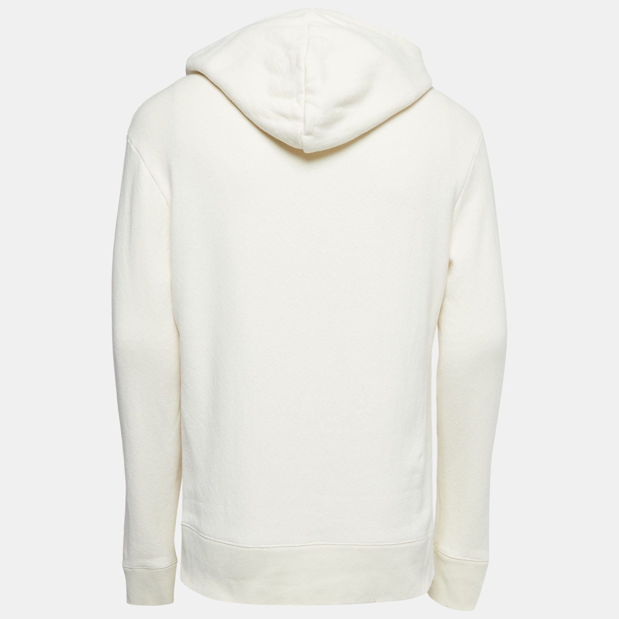 

Gucci Cream Logo Print Cotton Hoodie