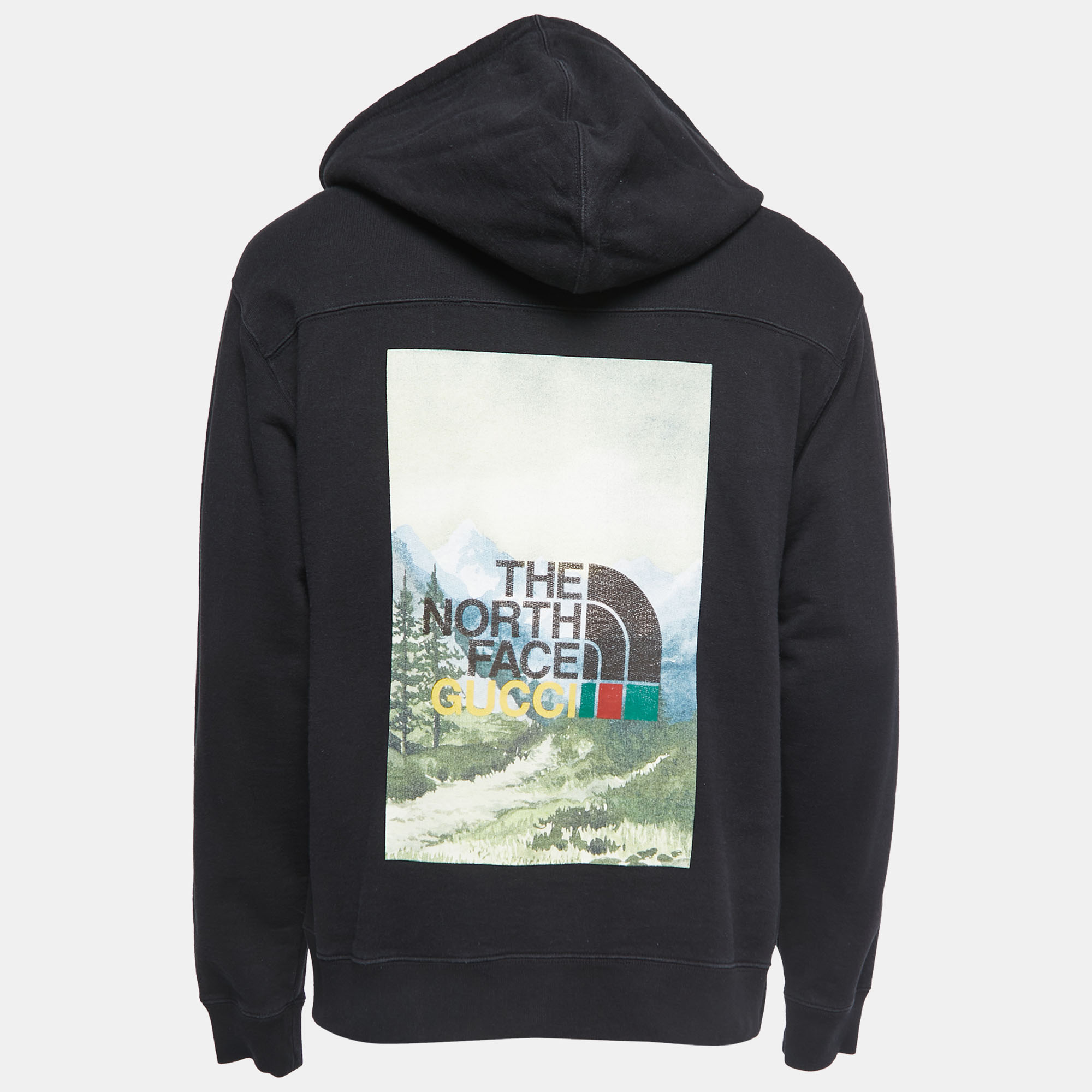 

Gucci X North Face Black Printed Cotton Hoodie