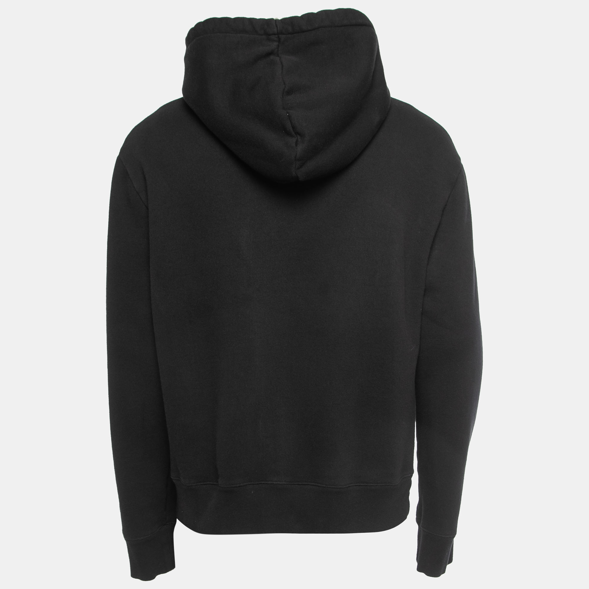 

Gucci Black Embroidered Cotton Knit Hoodie