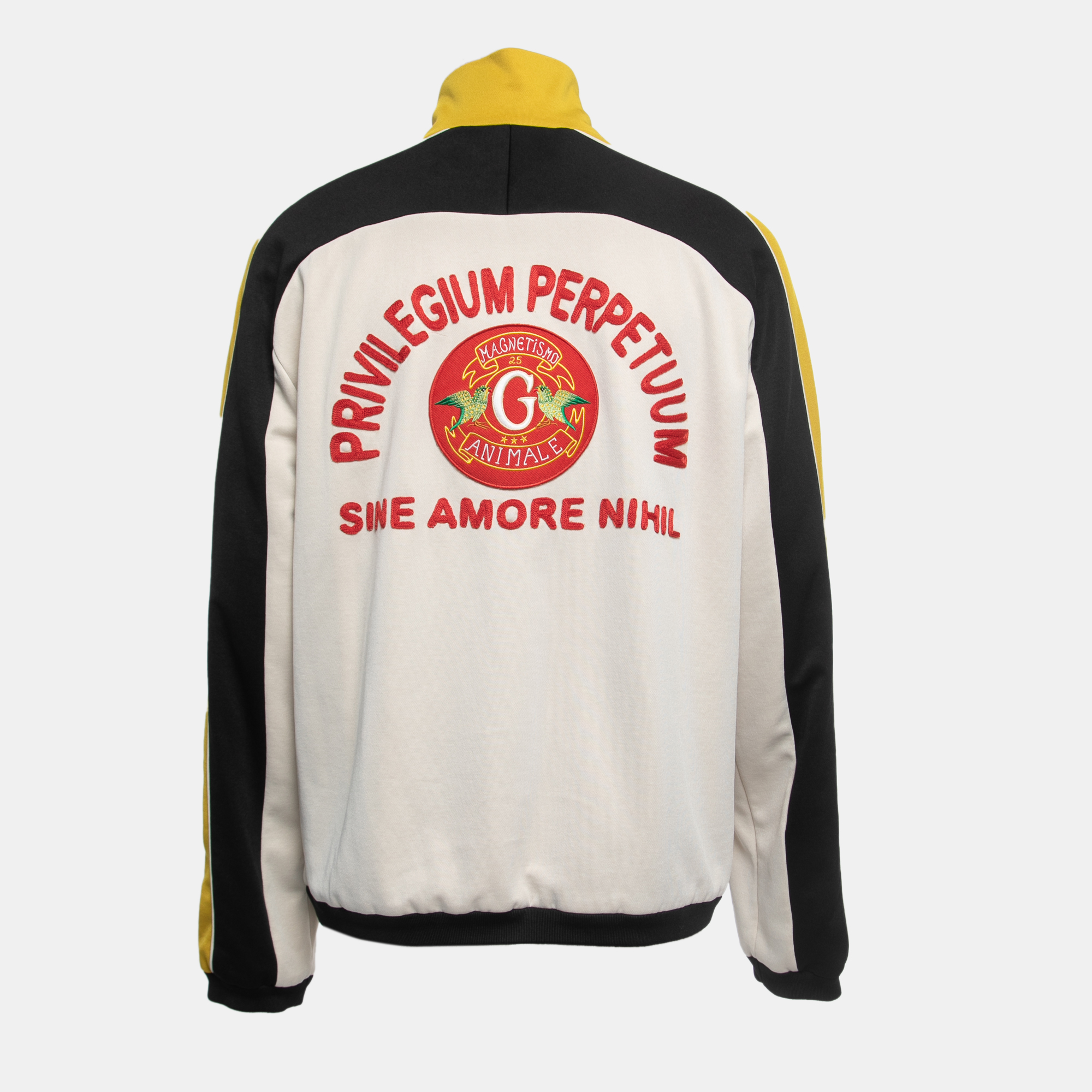 

Gucci Color Block Cotton Knit Logo Embroidered Jacket, Multicolor