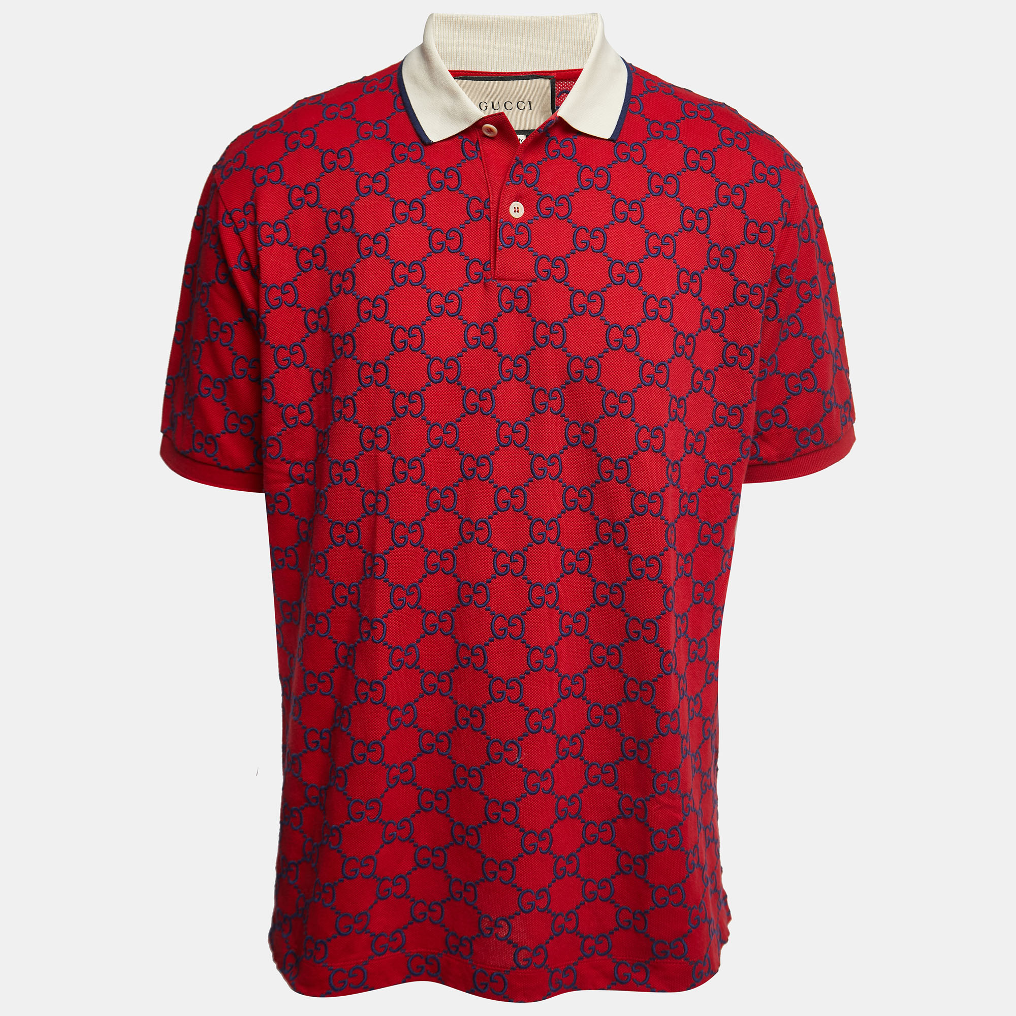 Gucci - Men - logo-embroidered Cotton-piqué Polo Shirt Red - S