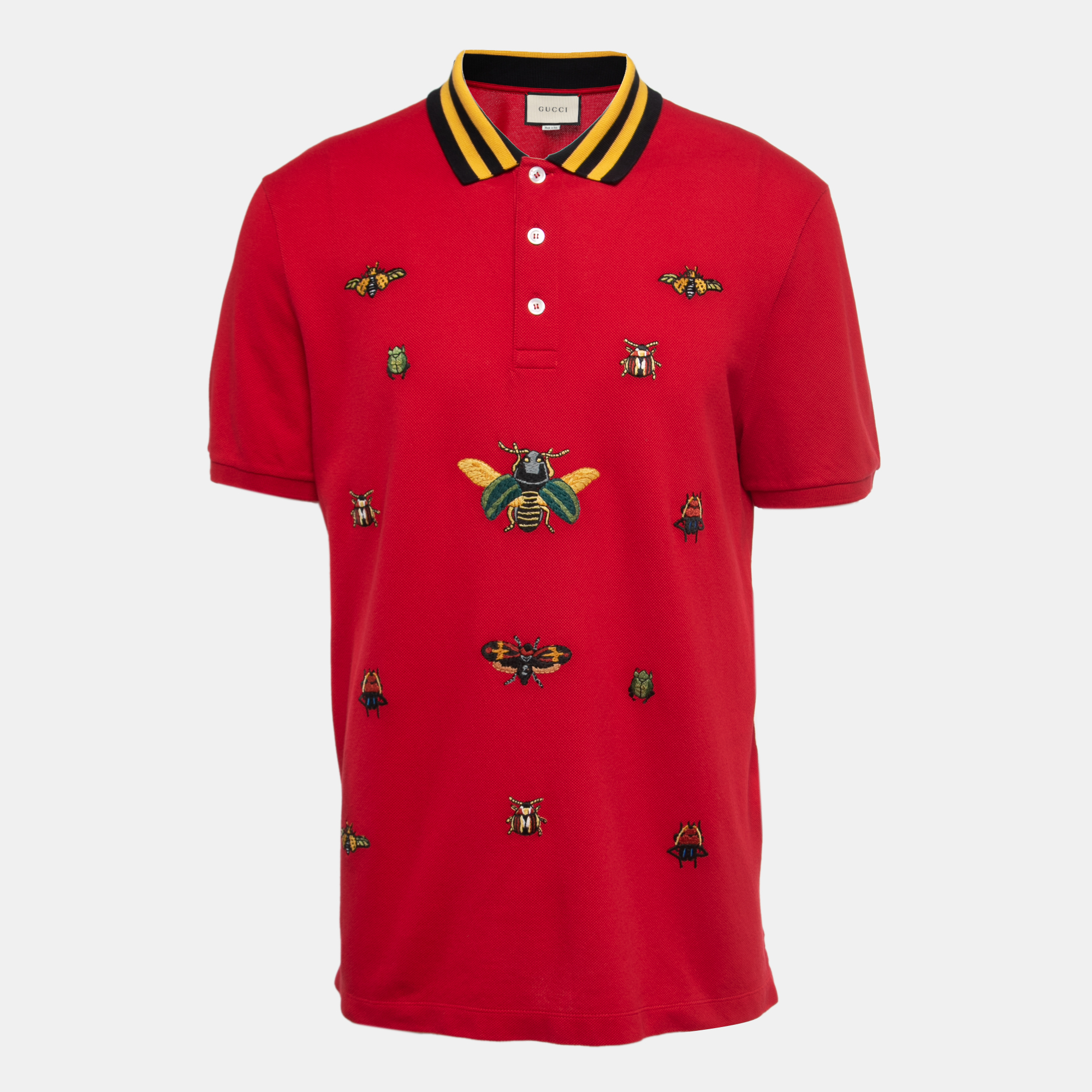 Gucci - Cotton-piqué Shirt Red - M