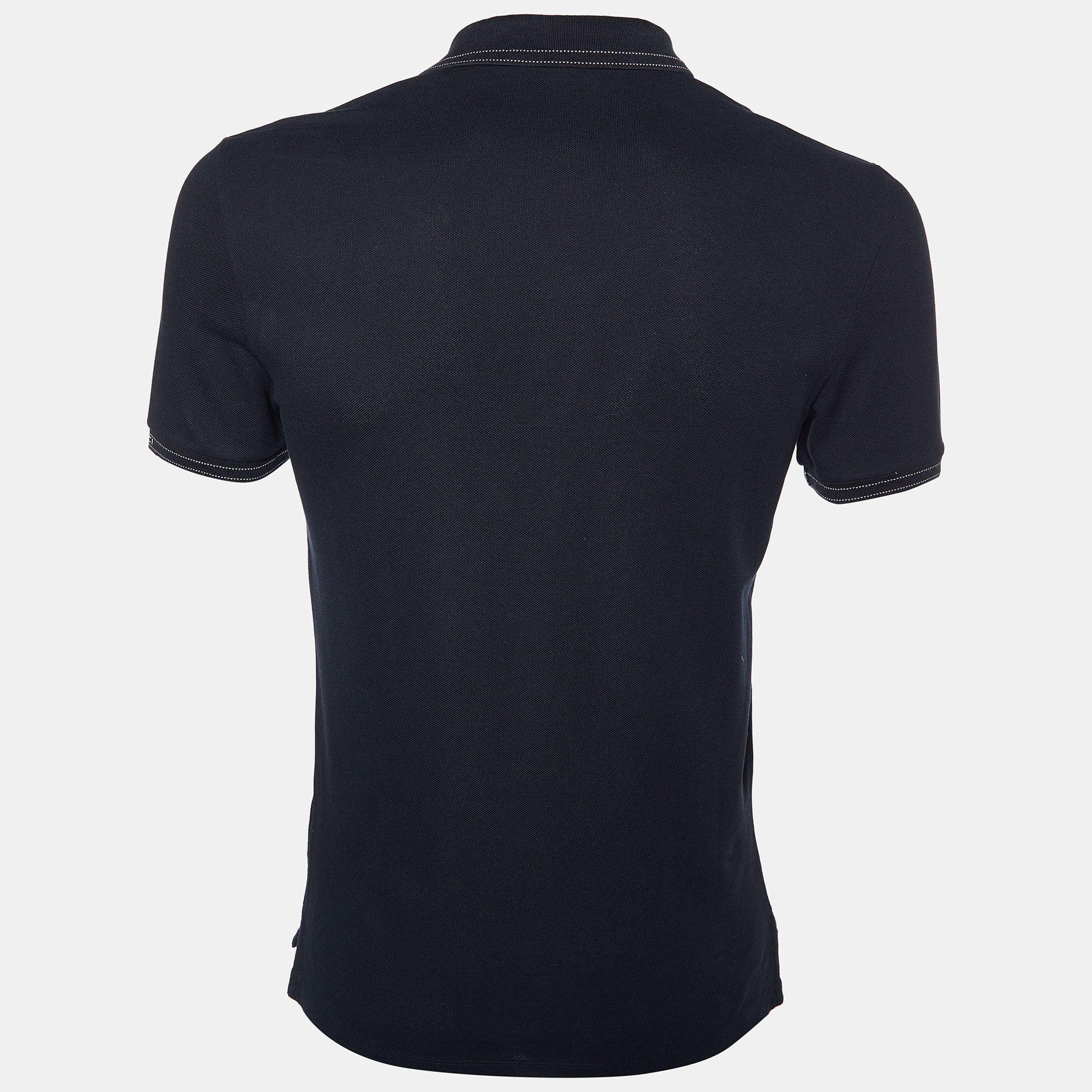 

Gucci Black Cotton Pique Polo T-Shirt