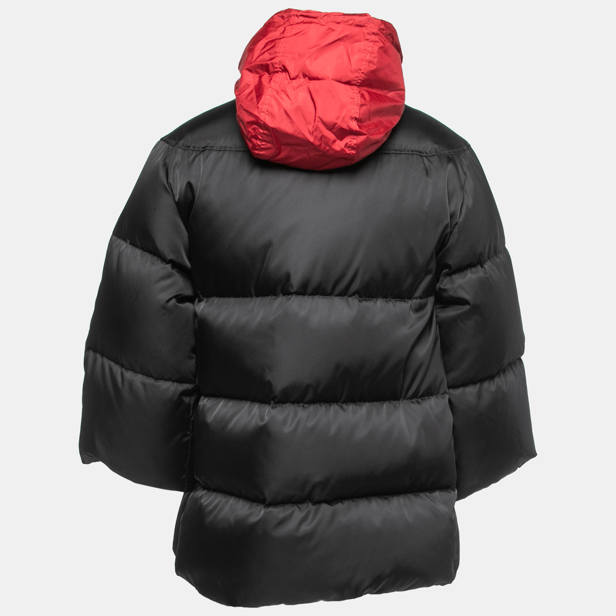 

Gucci Black Synthetic Concealed Hooded Puffer Jacket