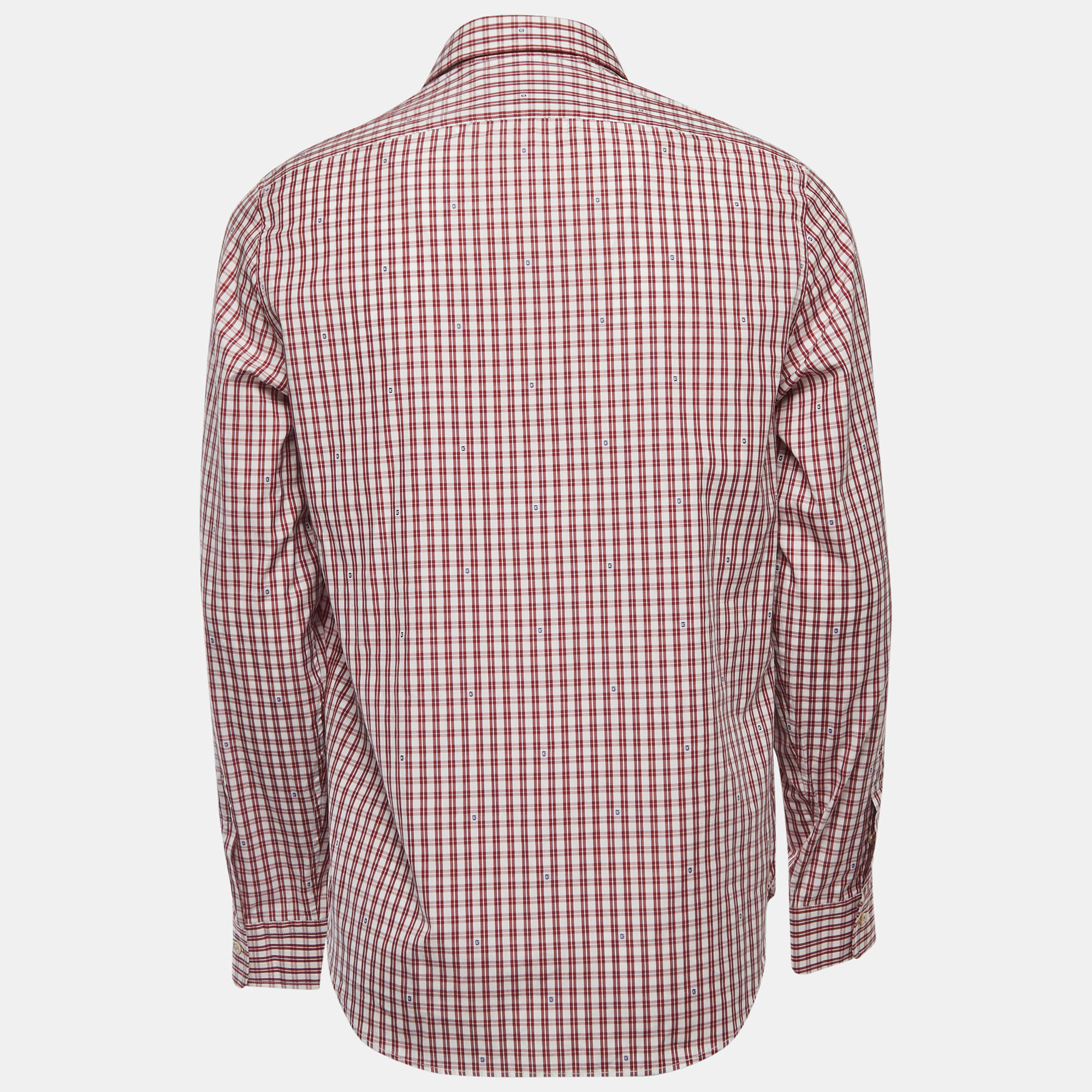 

Gucci Red Squared on Mini G Cotton Button Front Full Sleeve Shirt