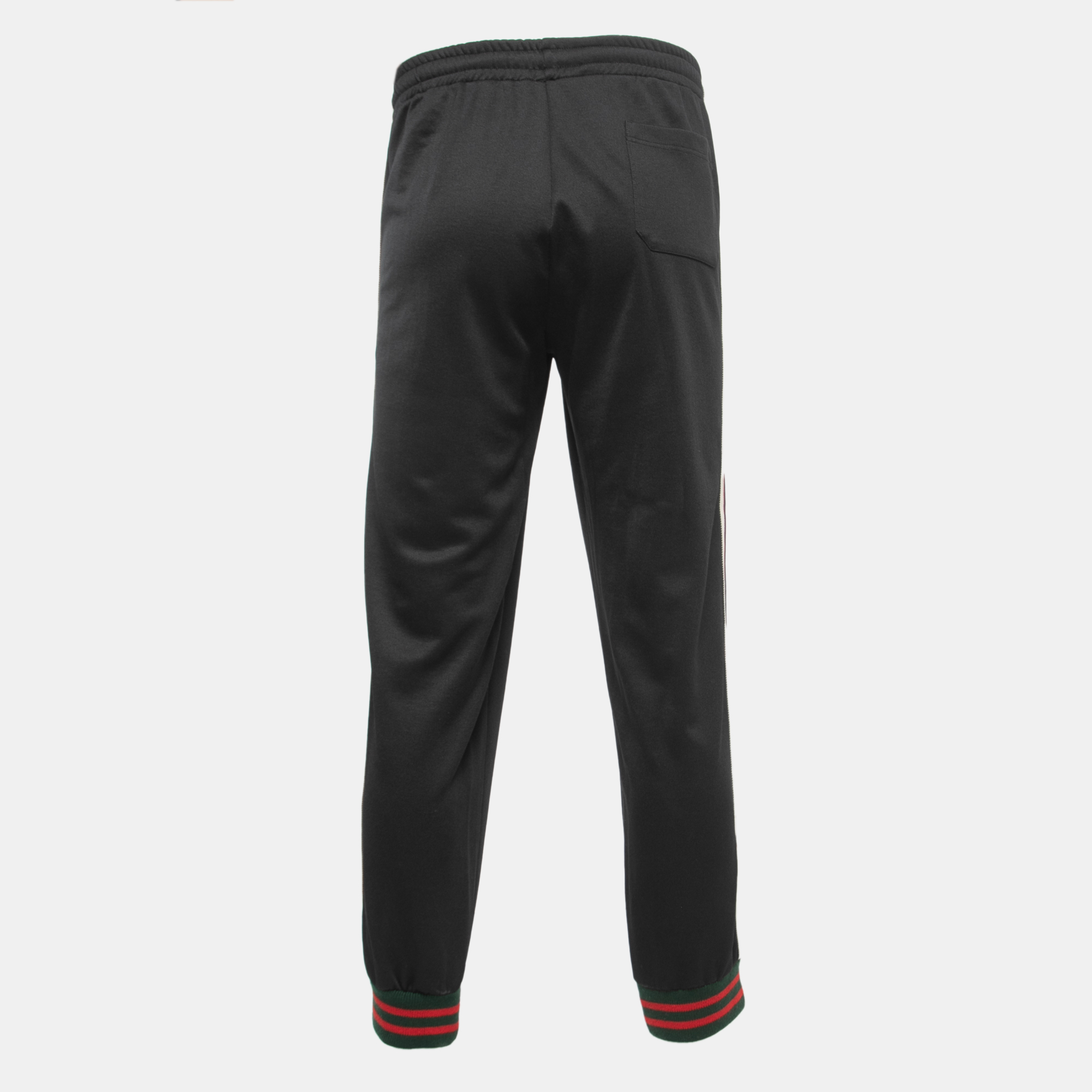 

Gucci Black Knit Logo Web Stripe Detail Track Pants