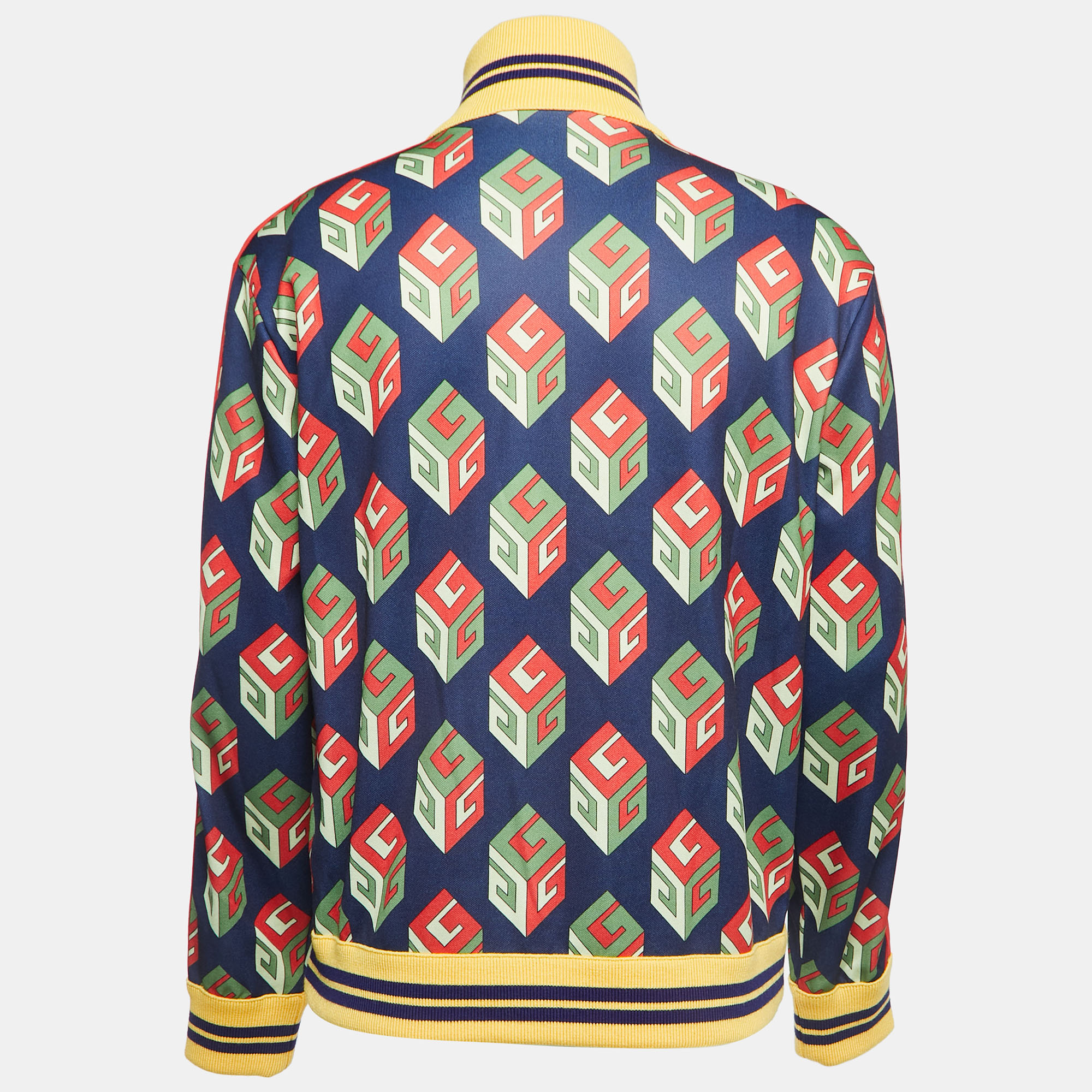 

Gucci Multicolor Print Knit Zip Front Sweatshirt