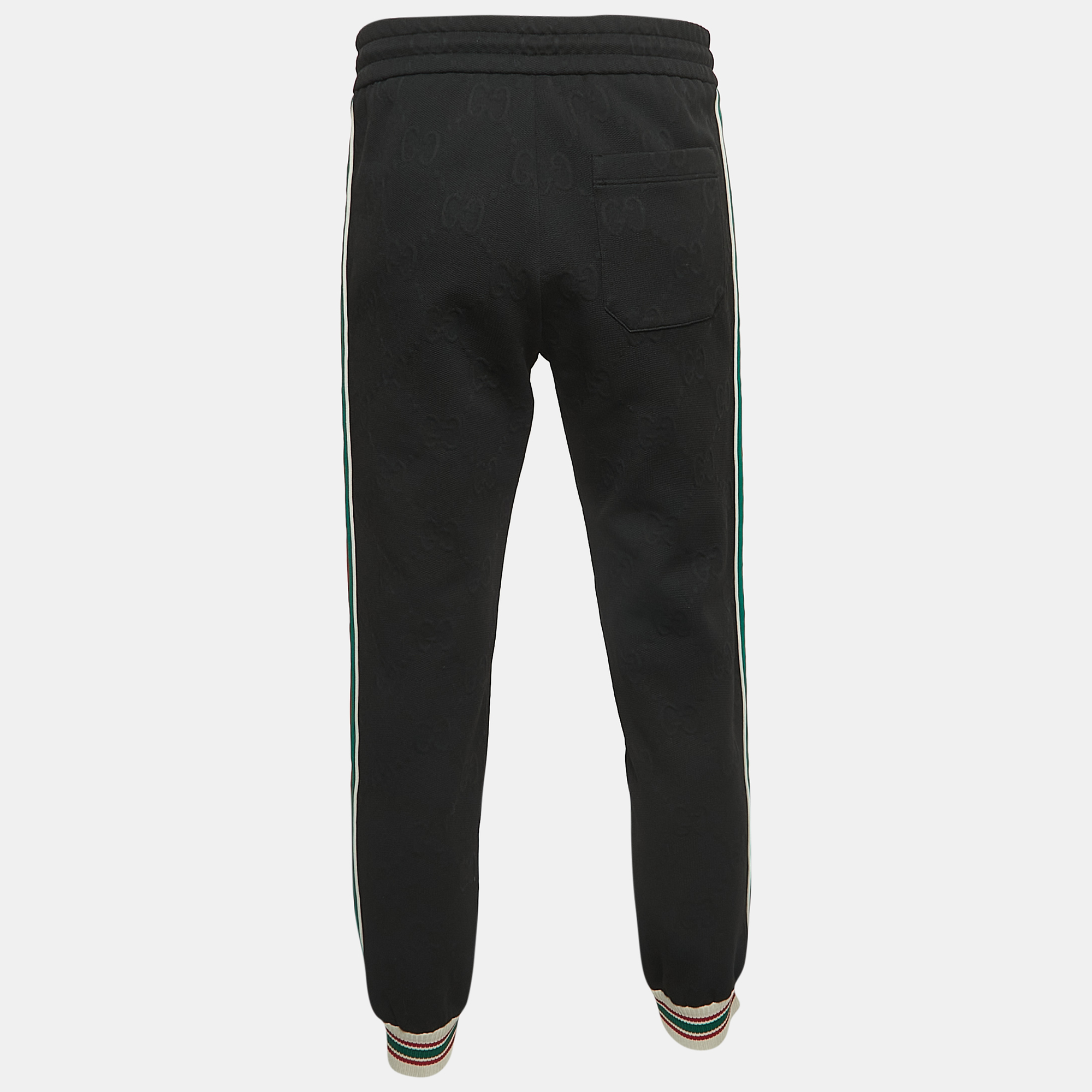 

Gucci Black GG Patterned Knit Side Stripe Detailed Joggers
