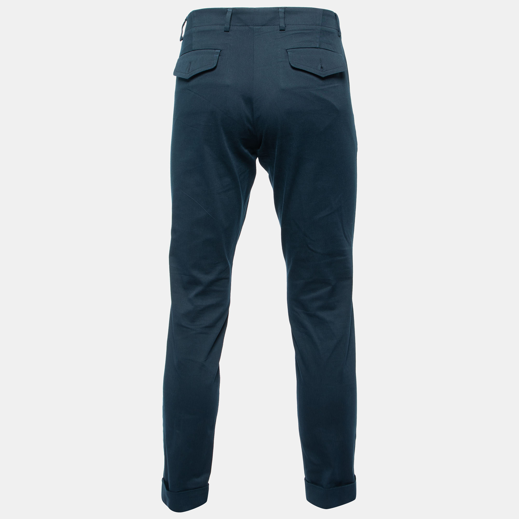

Gucci Midnight Blue Cotton Riding Tapered Trousers, Navy blue