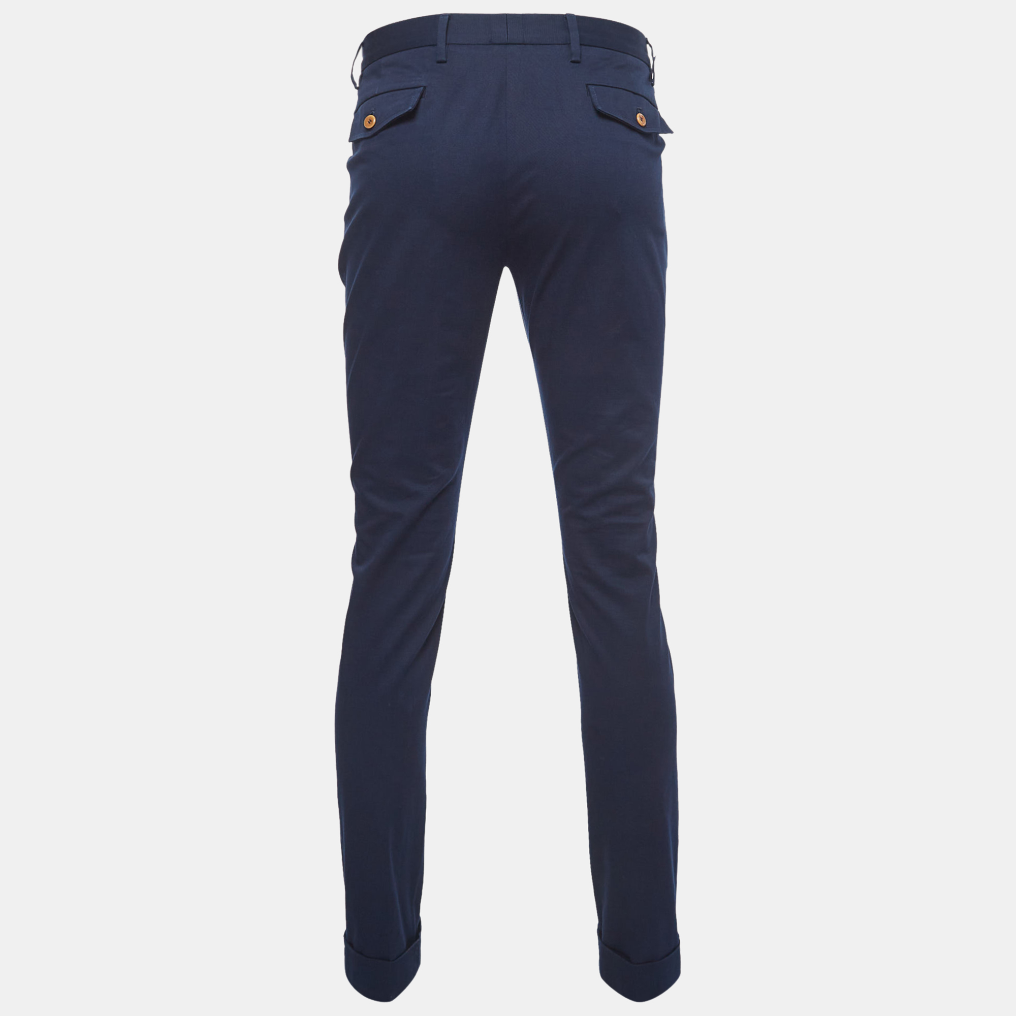 

Gucci Navy Blue Cotton Riding Tapered Trousers