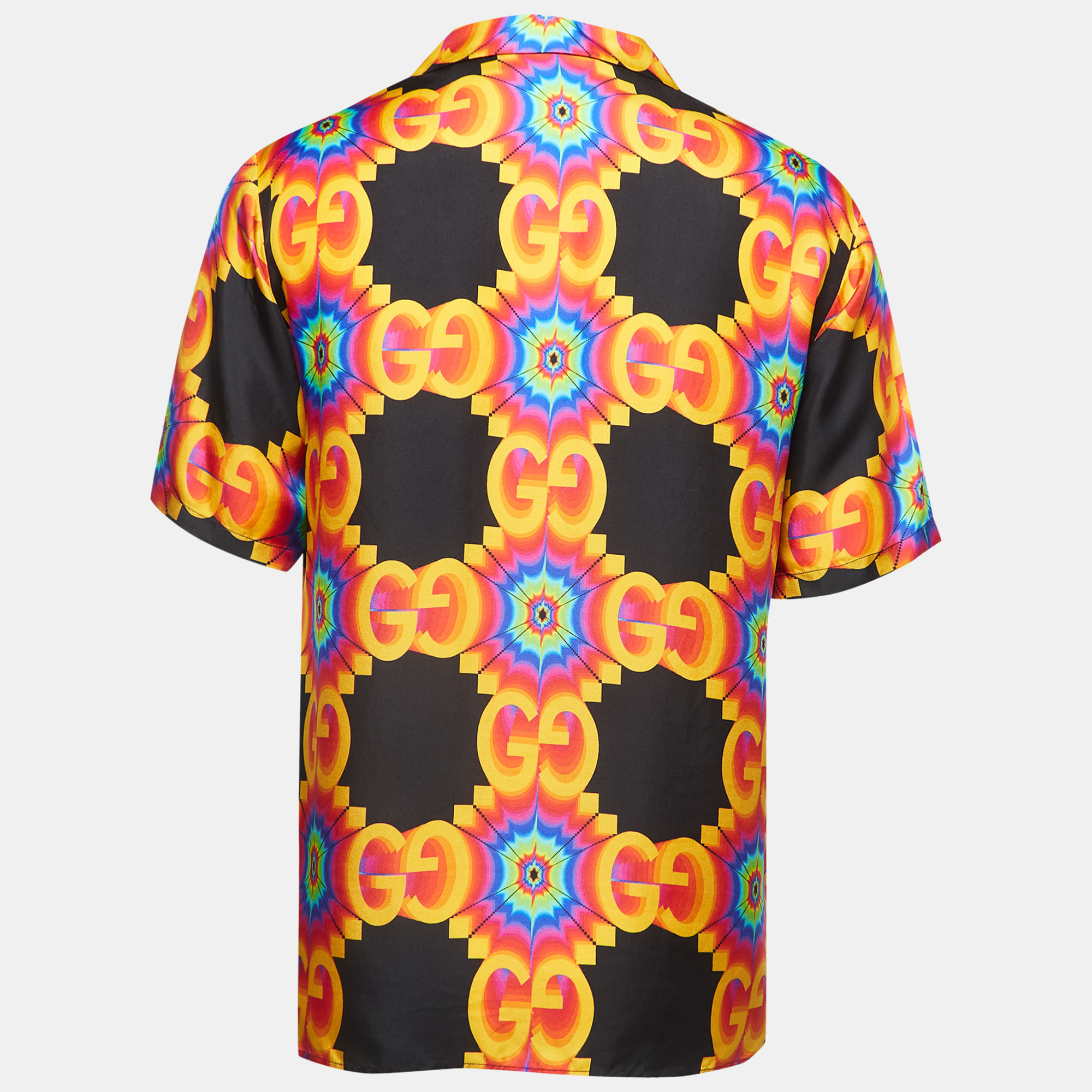 

Gucci Multicolor GG Kaleidoscope Silk Short Sleeves Shirt