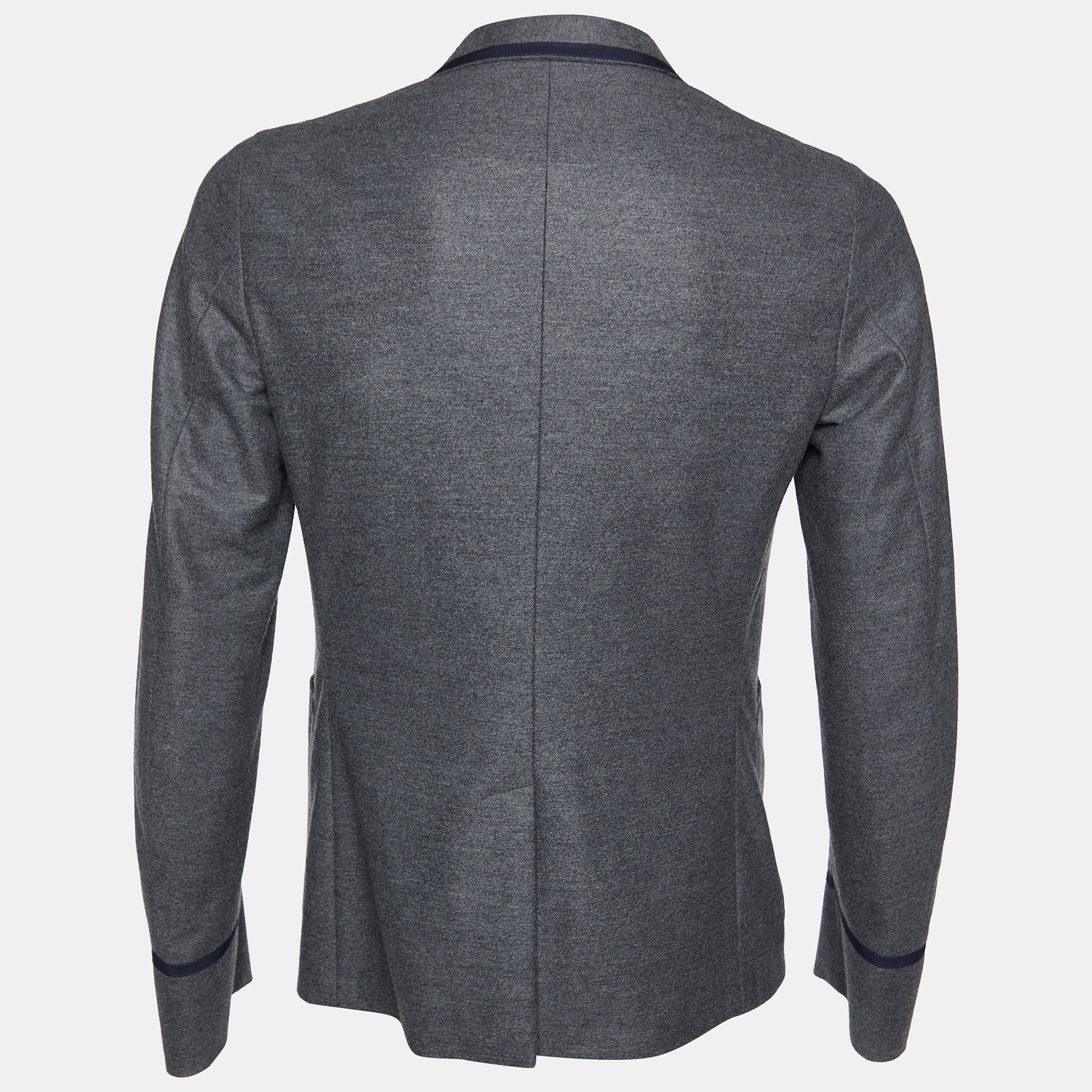 

Gucci Grey Wool Jersey Button Front Jacket, Metallic