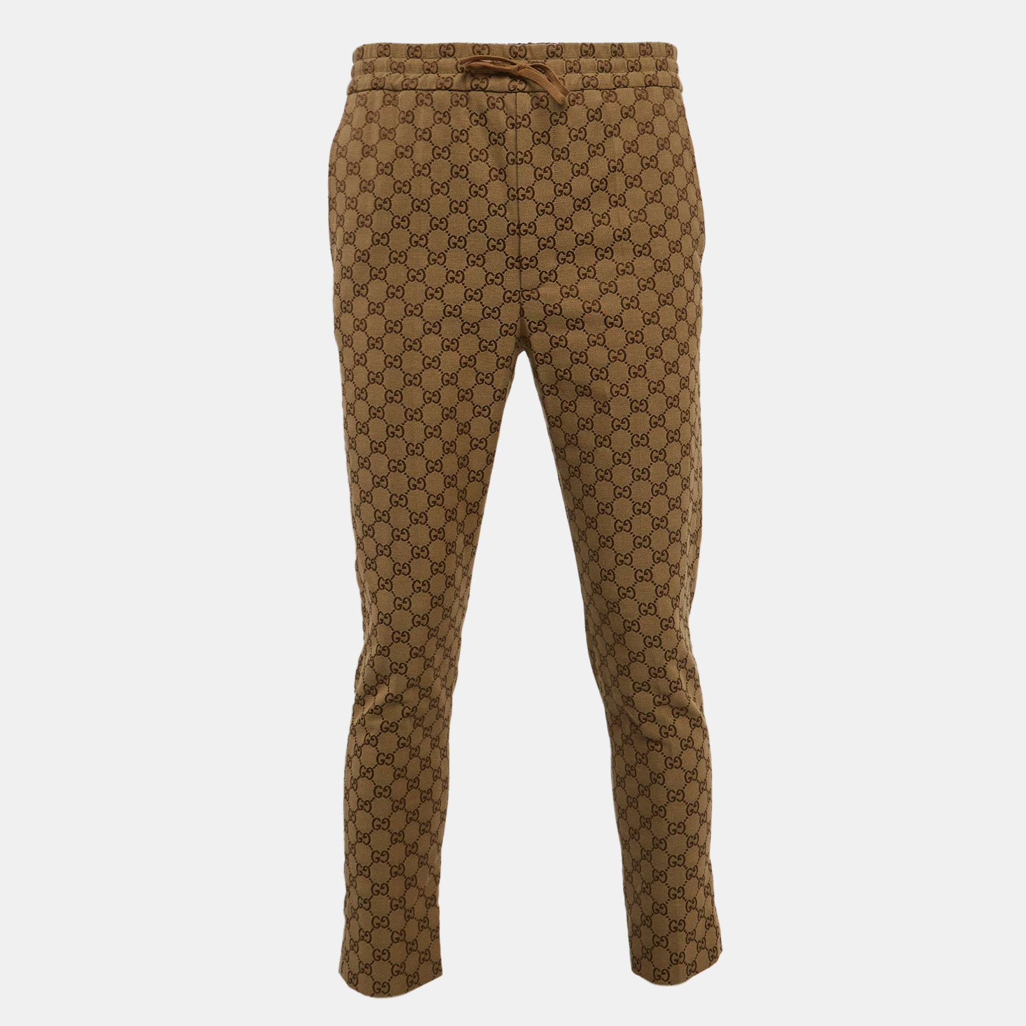 

Gucci Brown Jacquard Canvas Track Trousers XS