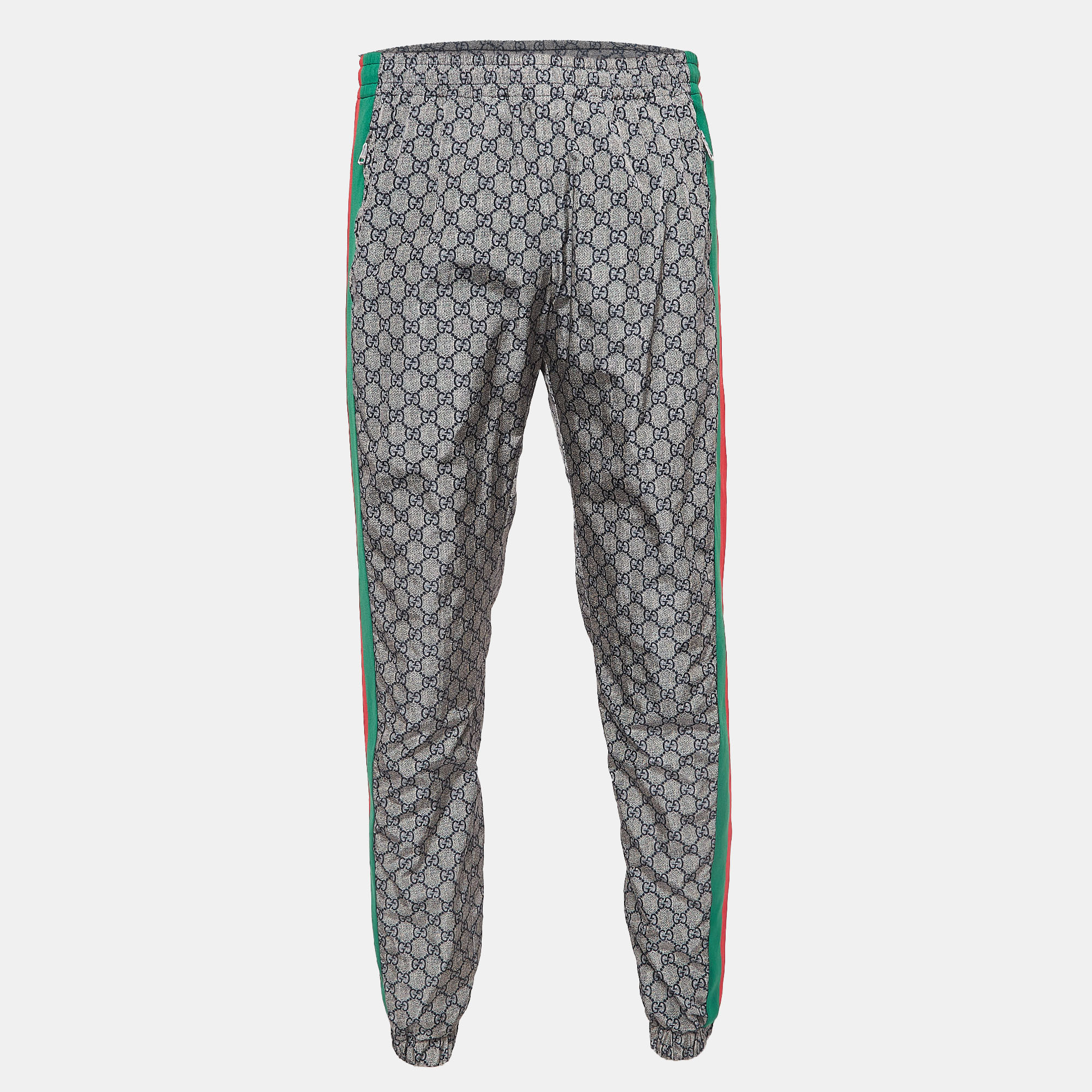 

Gucci Beige GG Supreme Print Nylon Sherry Line Joggers