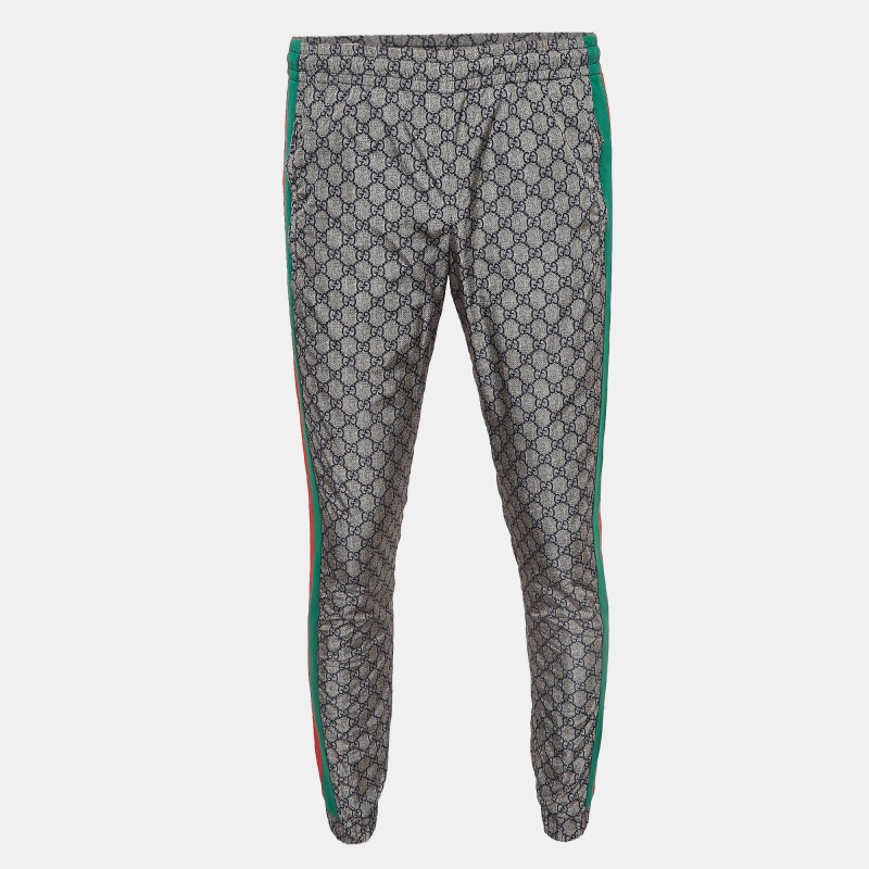 

Gucci Multicolor Synthetic Contrast Trim Track Pants XS