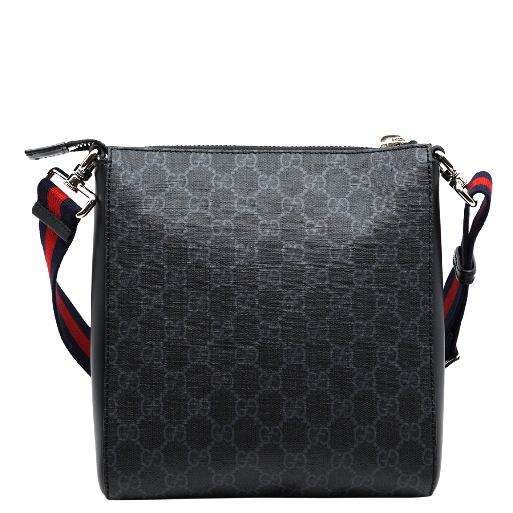 

Gucci Black GG Web Canvas Messenger Bag