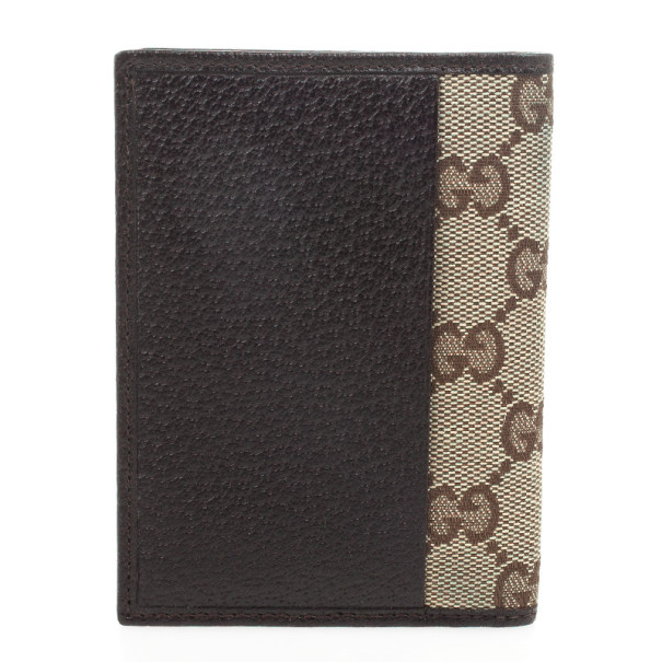 Pre Owned Gucci Monogram Canvas and Leather Wallet