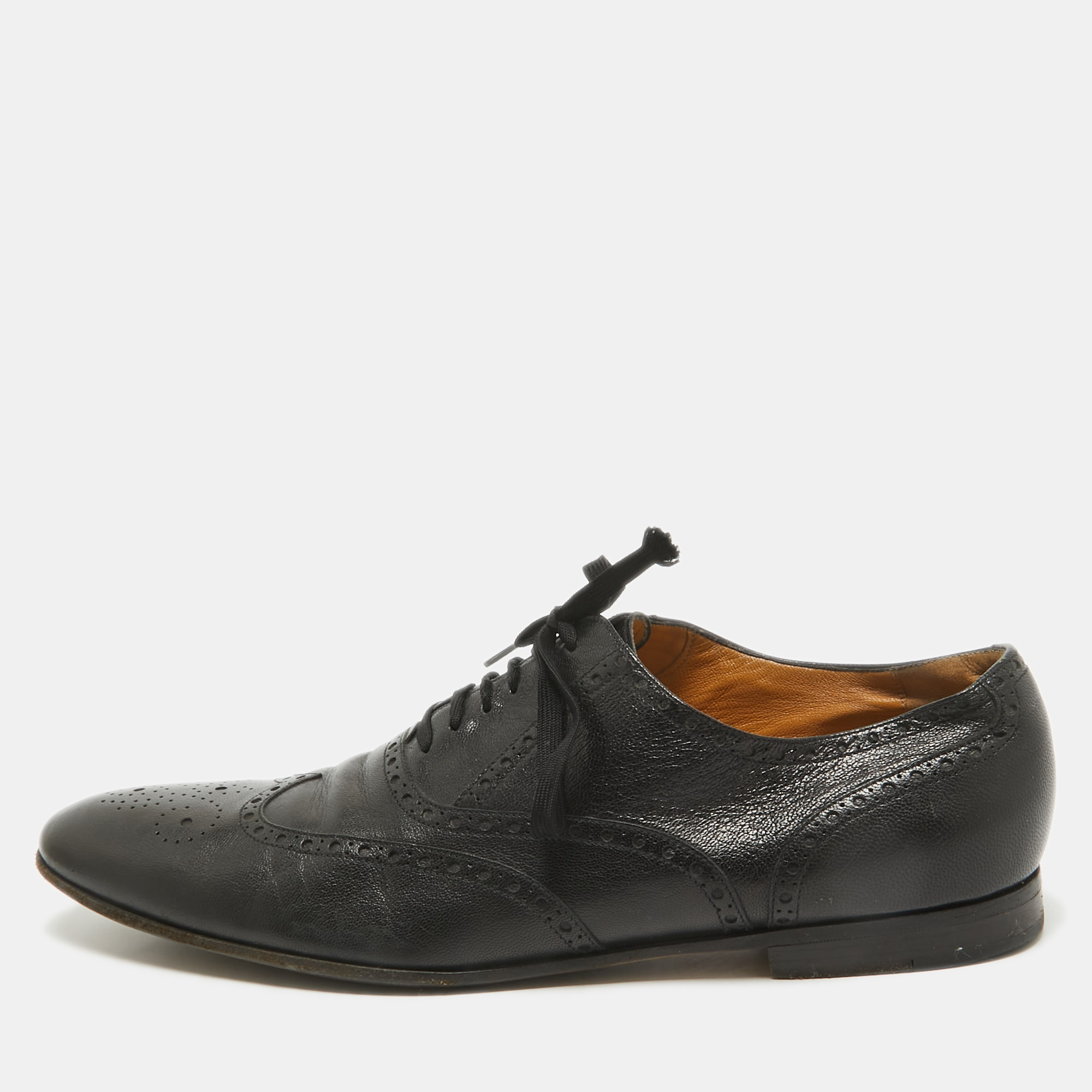 

Gucci Black Brogues Leather Lace Up Oxford Size