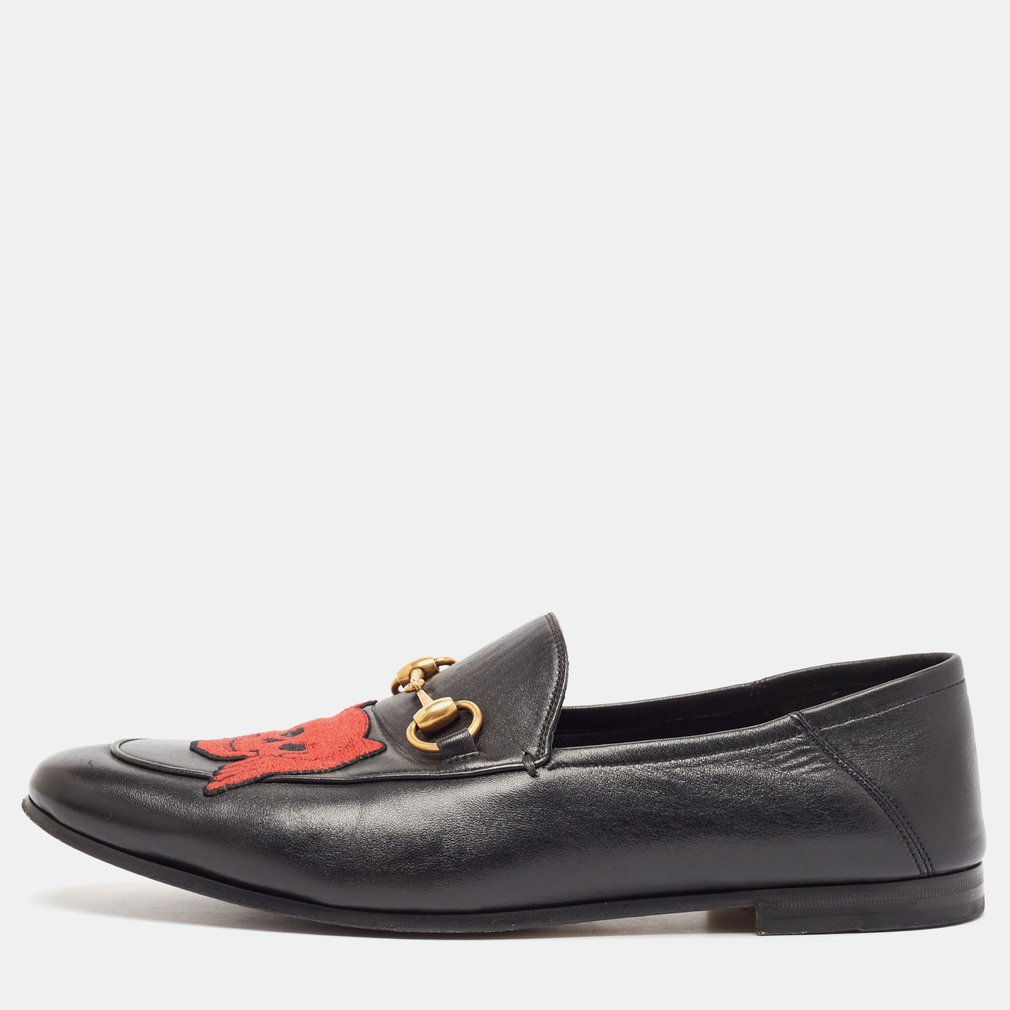 

Gucci Black Leather Slip On Loafers Size 43