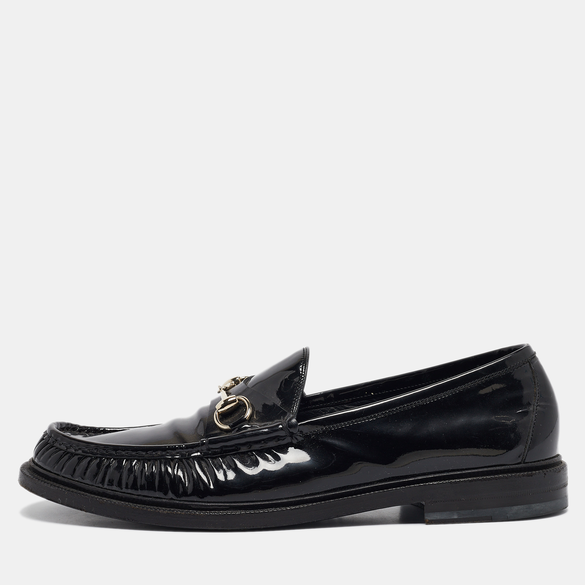 

Gucci Black Patent Leather Driver Loafers Size 45