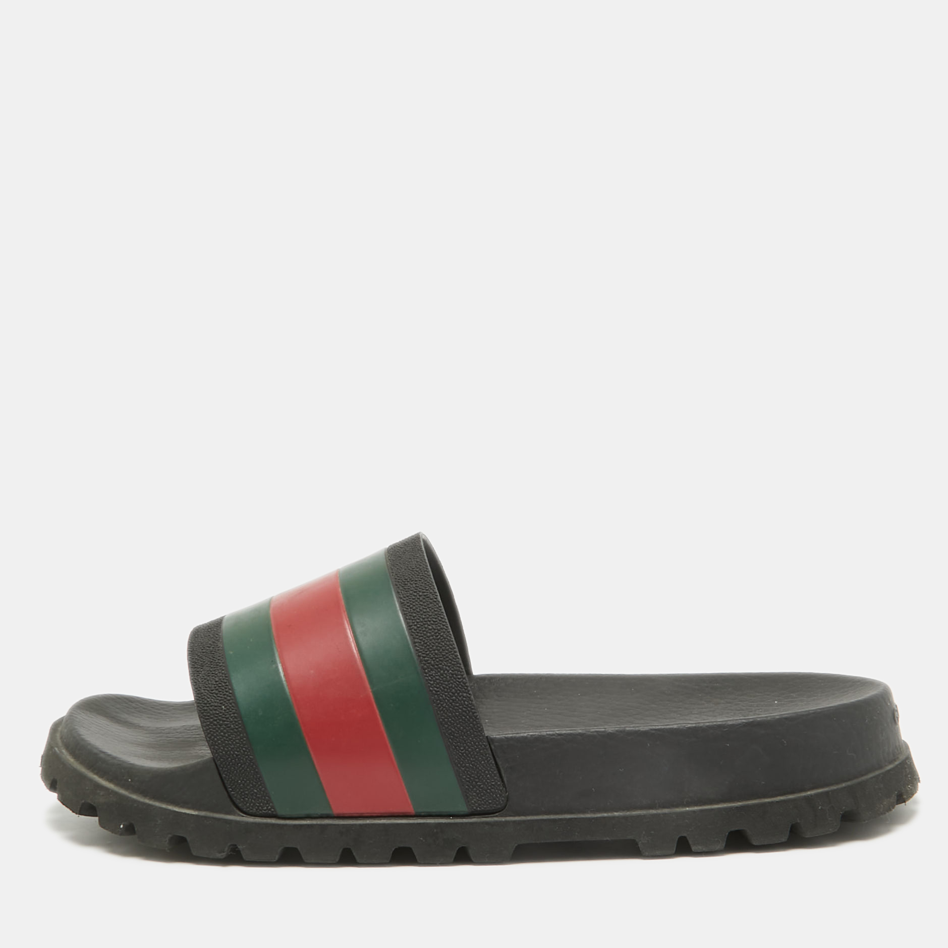 

Gucci Black Rubber Slide Sandals Size 43