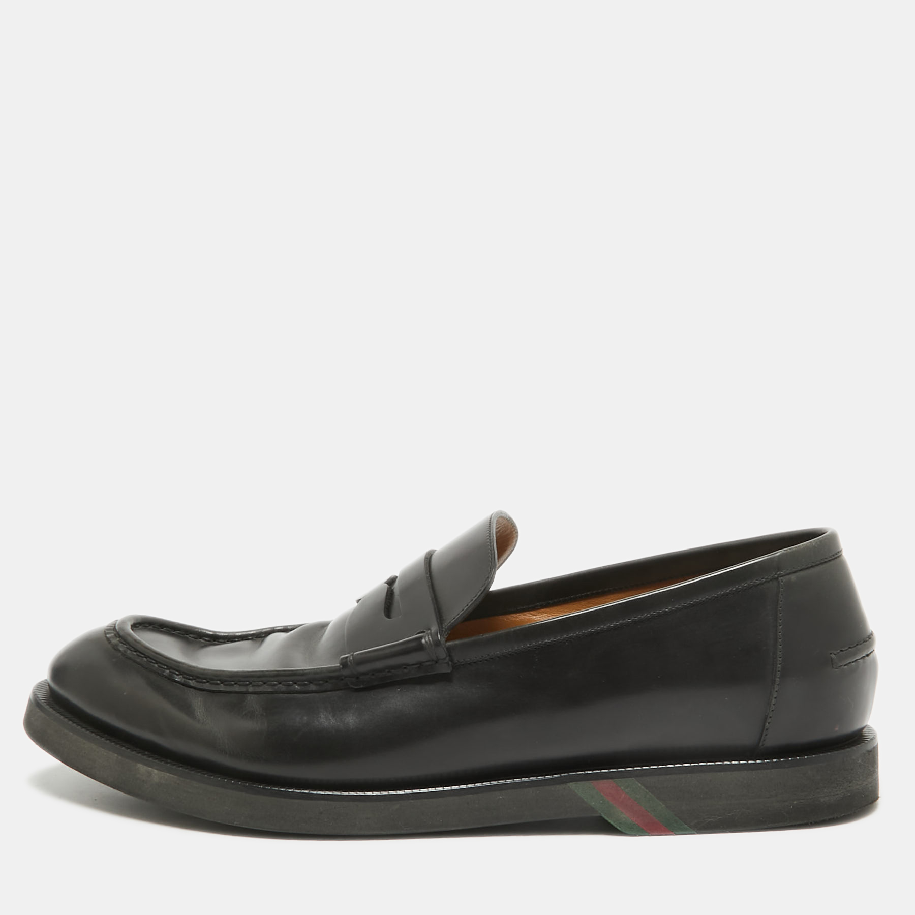 

Gucci Black Leather Driver Loafers Size 43