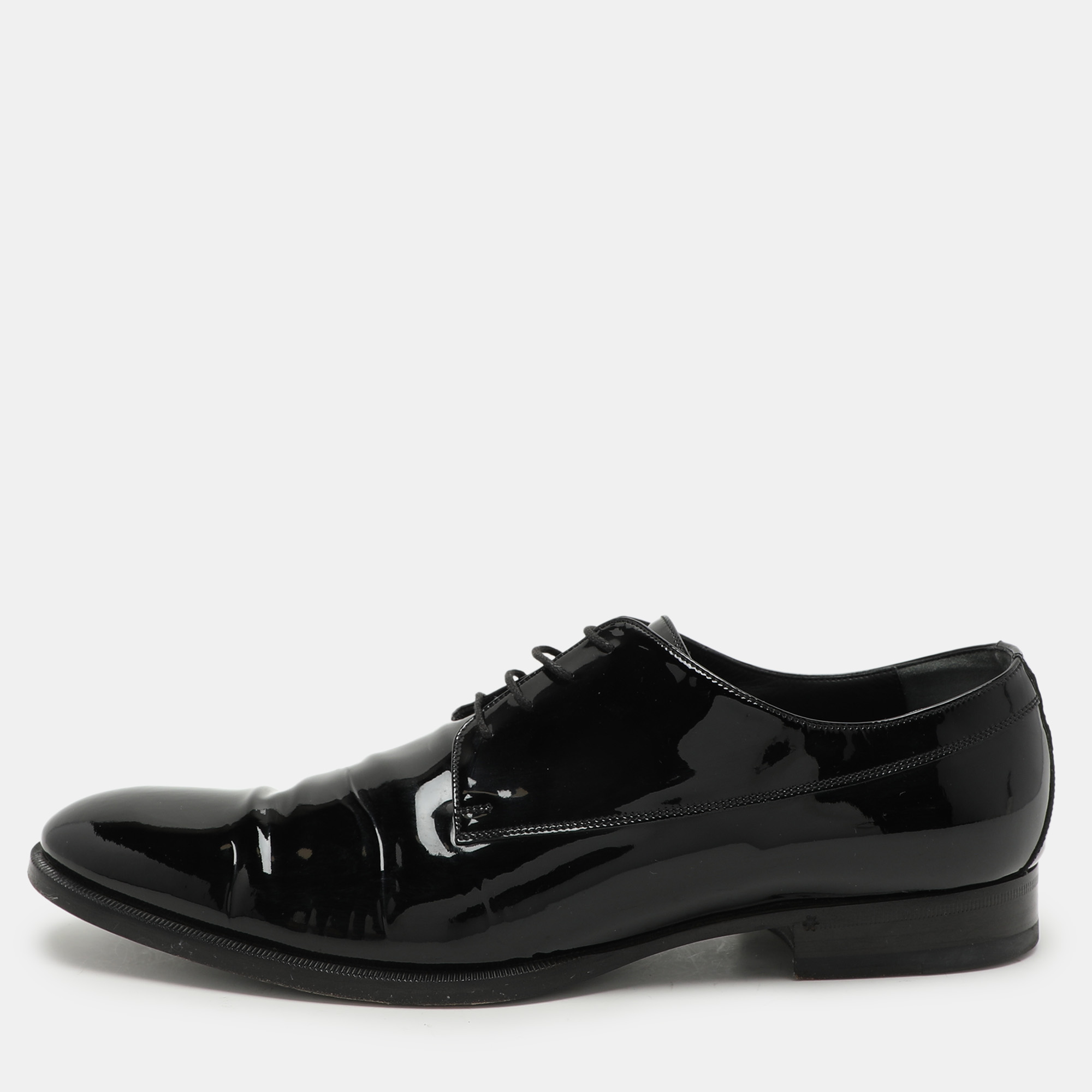 

Gucci Black Patent Leather Lace Up Derby Size 45