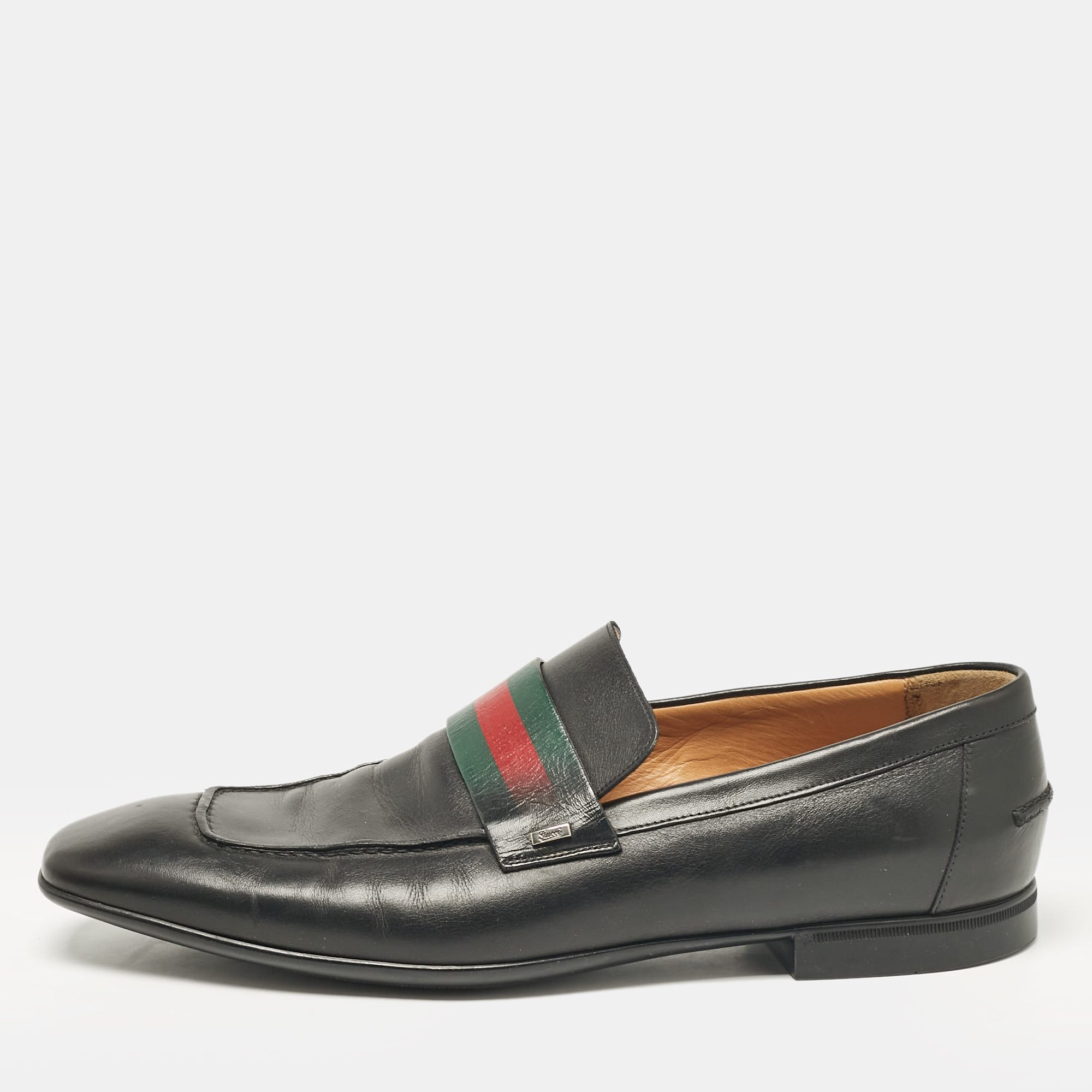 

Gucci Black Leather Driver Loafers Size 44