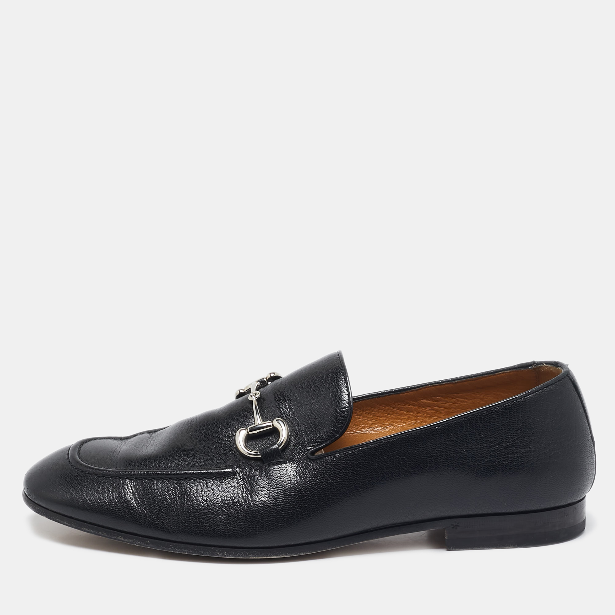 

Gucci Black Leather Horsebit Donnie Loafers Size 43