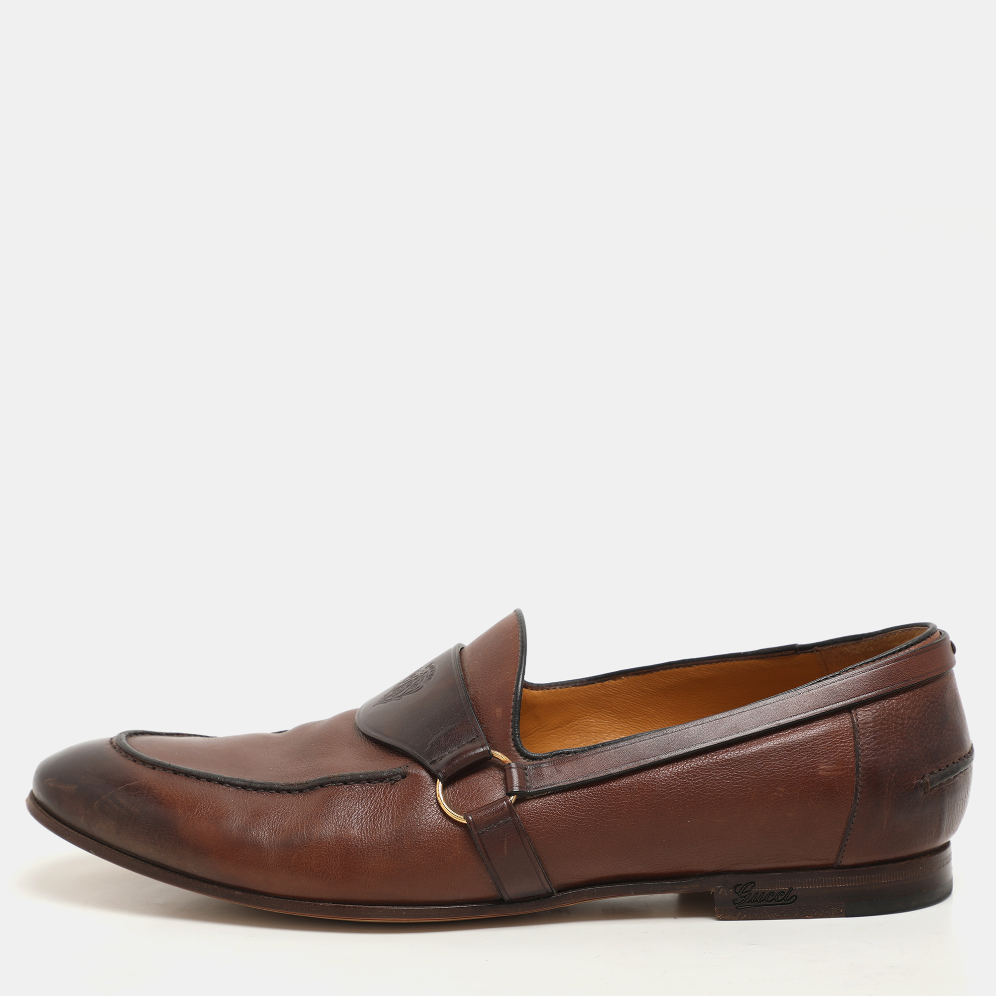 

Gucci Brown Leather Hysteria Loafers Size 42